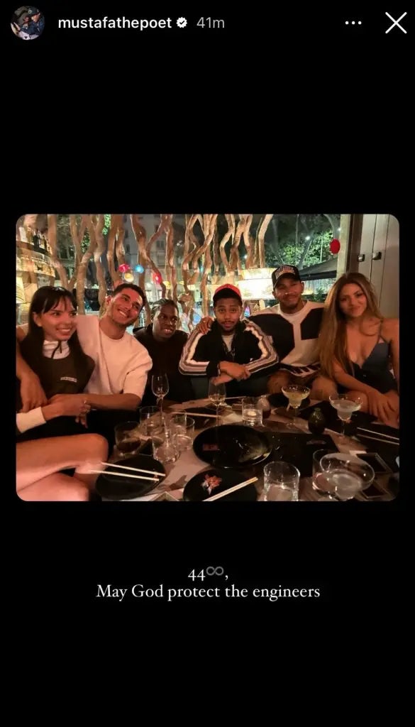 Shakira i Lewis Hamilton, junts en una foto que ha fet parlar - Instagram