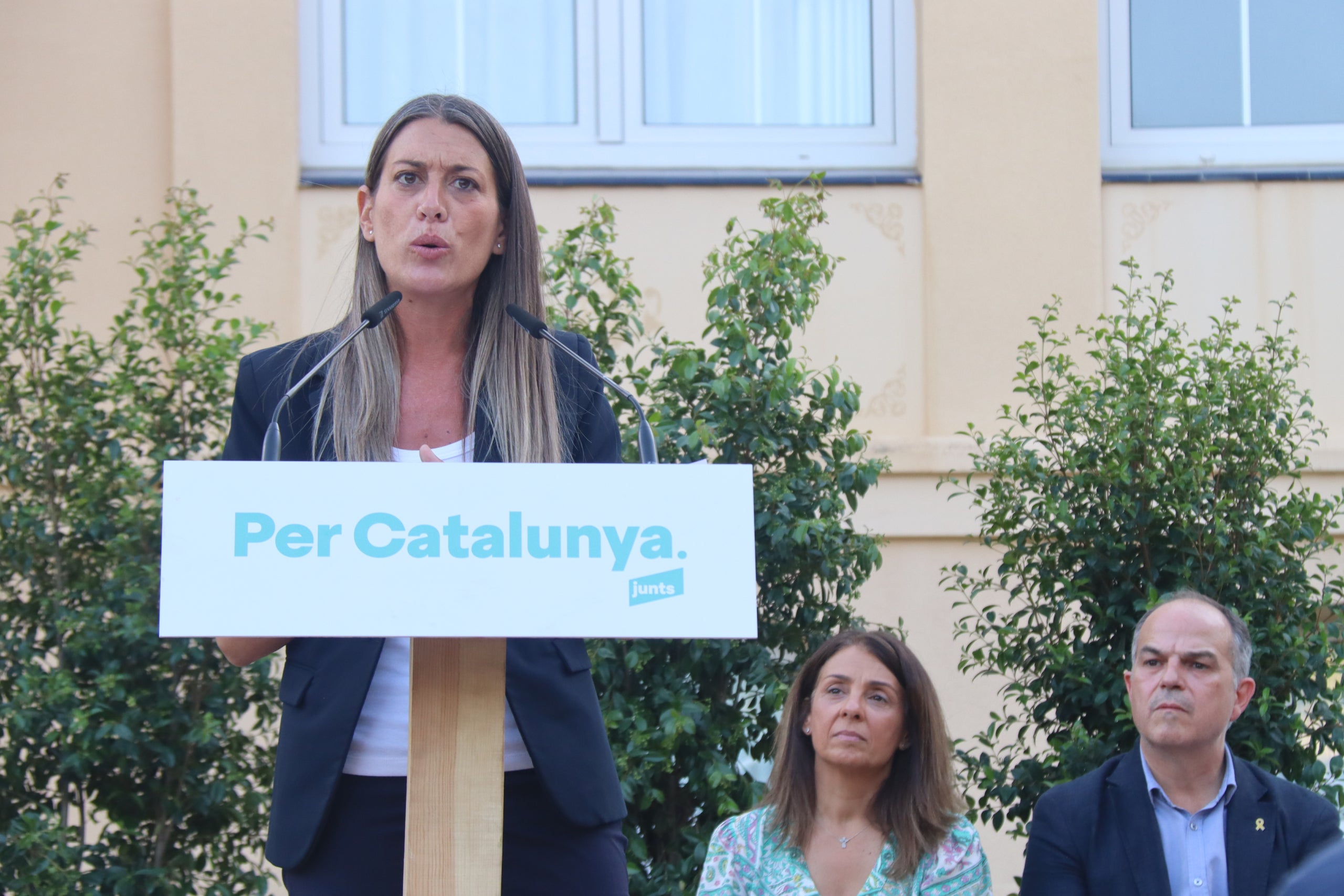 La candidata de Junts, Míriam Nogueras, en un acte a La Garriga / ACN
