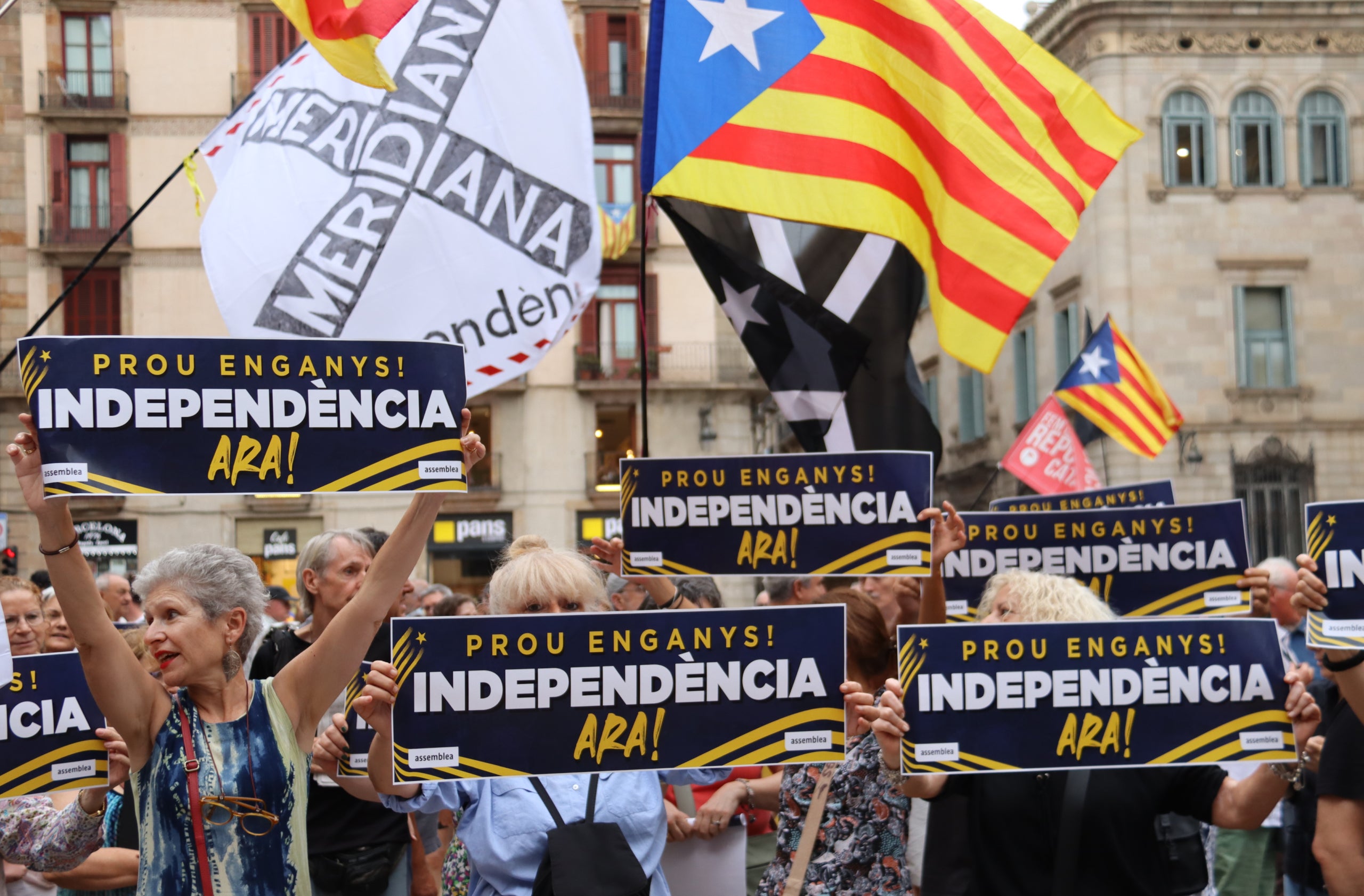 Simpatitzants de l'ANC es manifesten a Barcelona per pressionar els partits independentistes / ACN