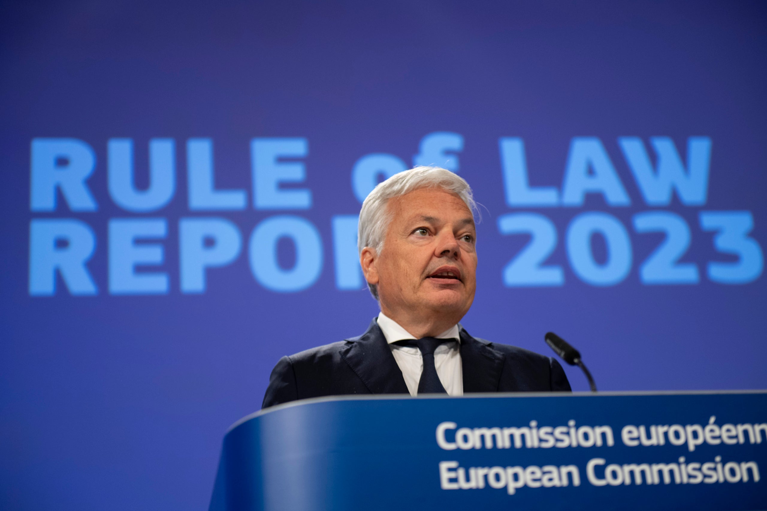 El comissari europeu de Justícia, Didier Reynders, en una roda de premsa / ACN