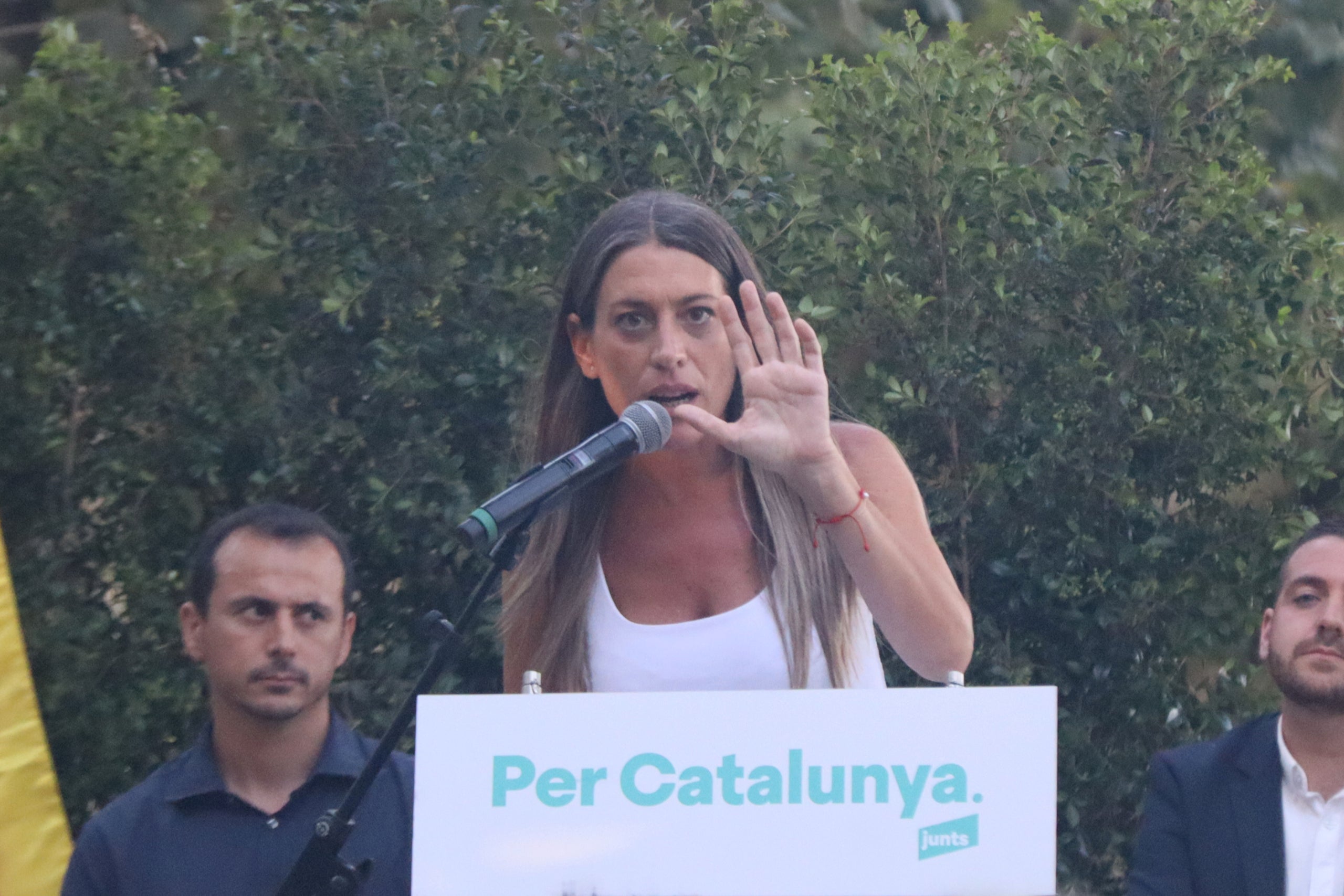 La candidata de Junts el 23-J, Míriam Nogueras, en un acte de campanya a Calella / ACN

