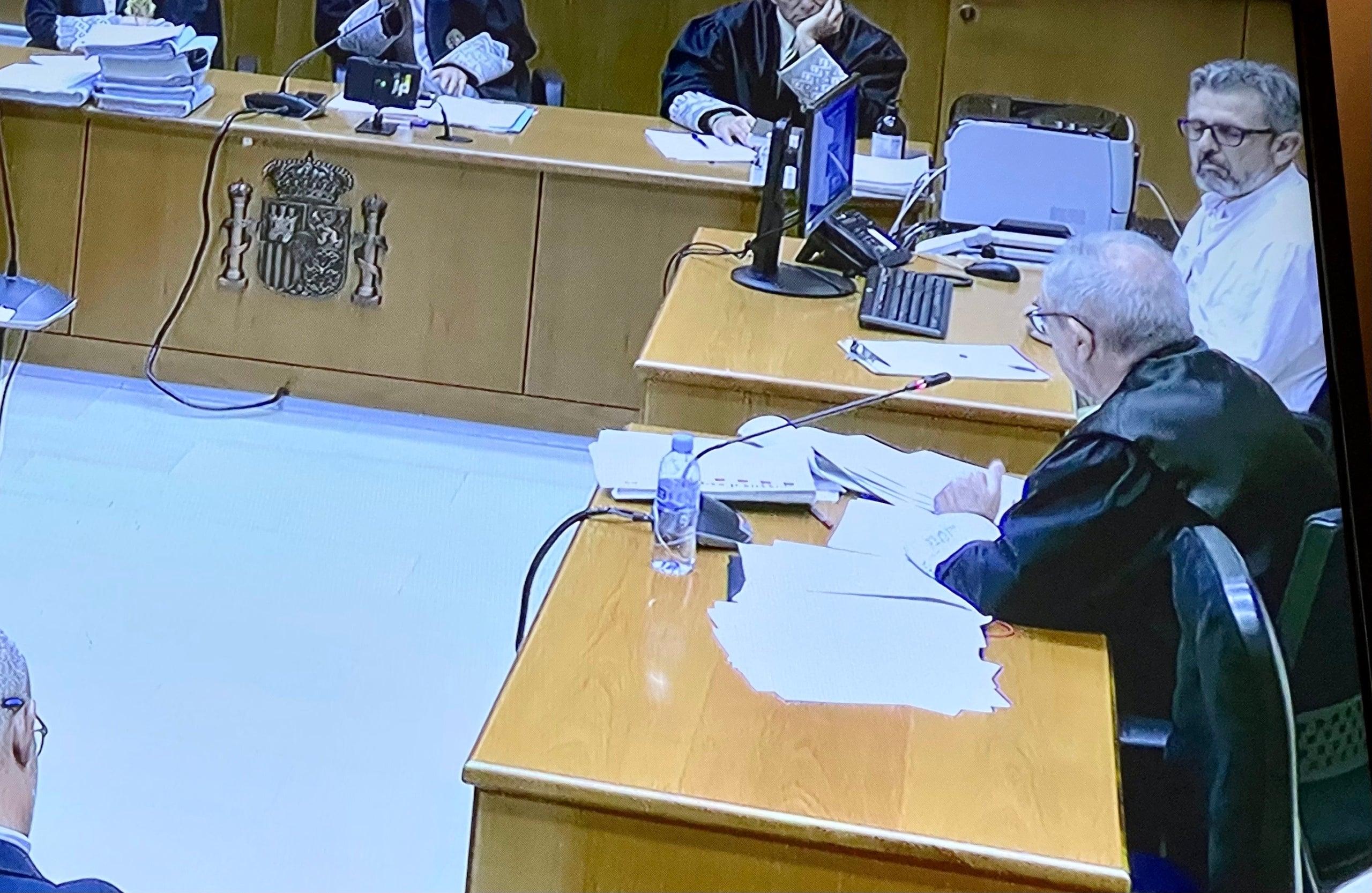 El fiscal Pedro Ariche, en el momento de hacer su informe final/Quico Sallés