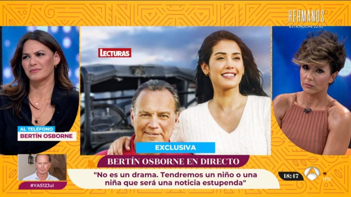 Bertín Osborne entra en directe a Y ahora Sonsoles - Antena 3