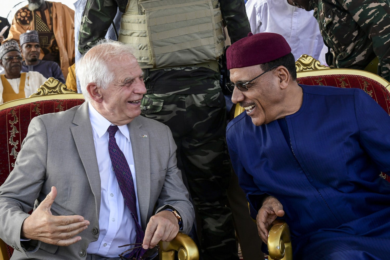 L'Alt Representant de la UE, Josep Borrell, amb el president del Níger Mohamed Bazoum a Niamey / EBS 
