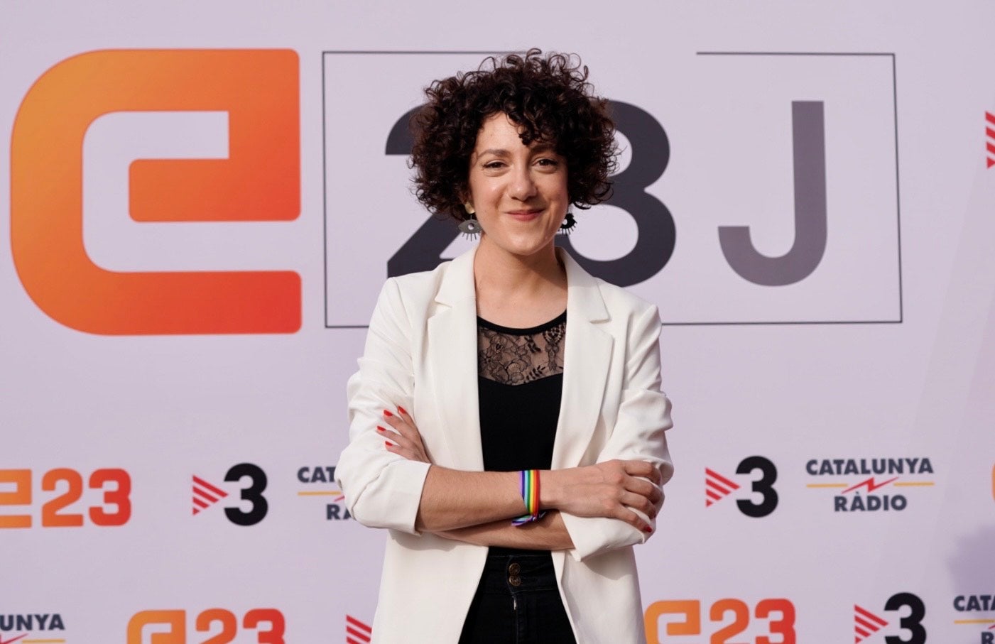 Aina Vidal, cap de files dels Comuns per la demarcació de Barcelona a l'arribada del debat / Mireia Comas