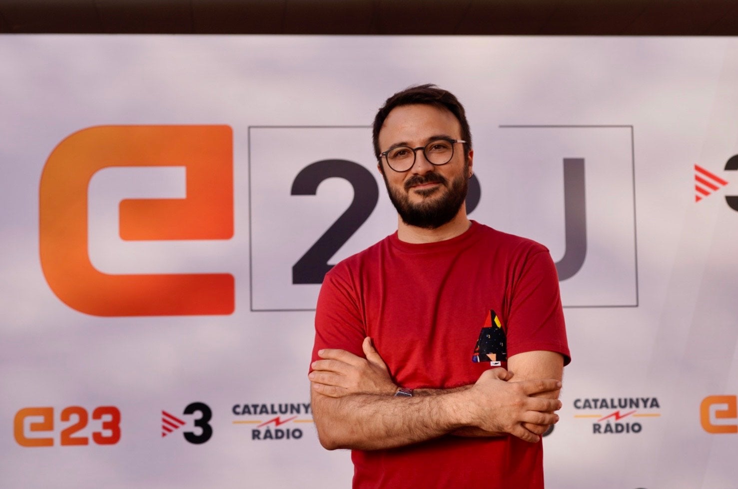 Albert Botran, jefe de filas de la CUP a la demarcación de Barcelona a las elecciones del 23-J a la llegada en el debate/Mireia Comas
