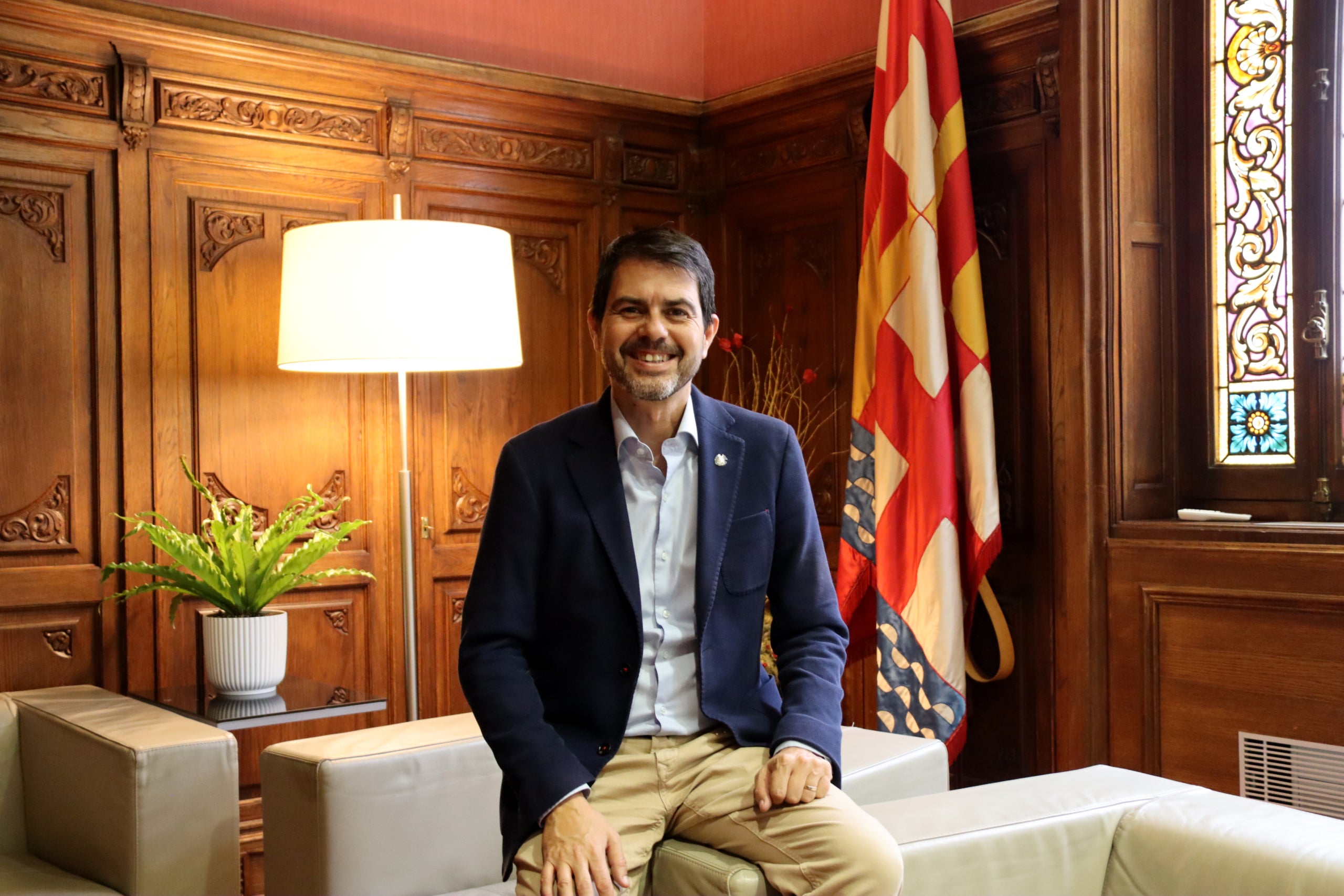 L'alcalde d'Igualada, Marc Castells, al seu despatx / ACN