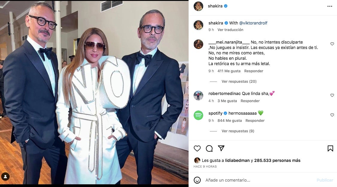 El 'look' de Shakira a París ha estat molt comentat - Instagram
