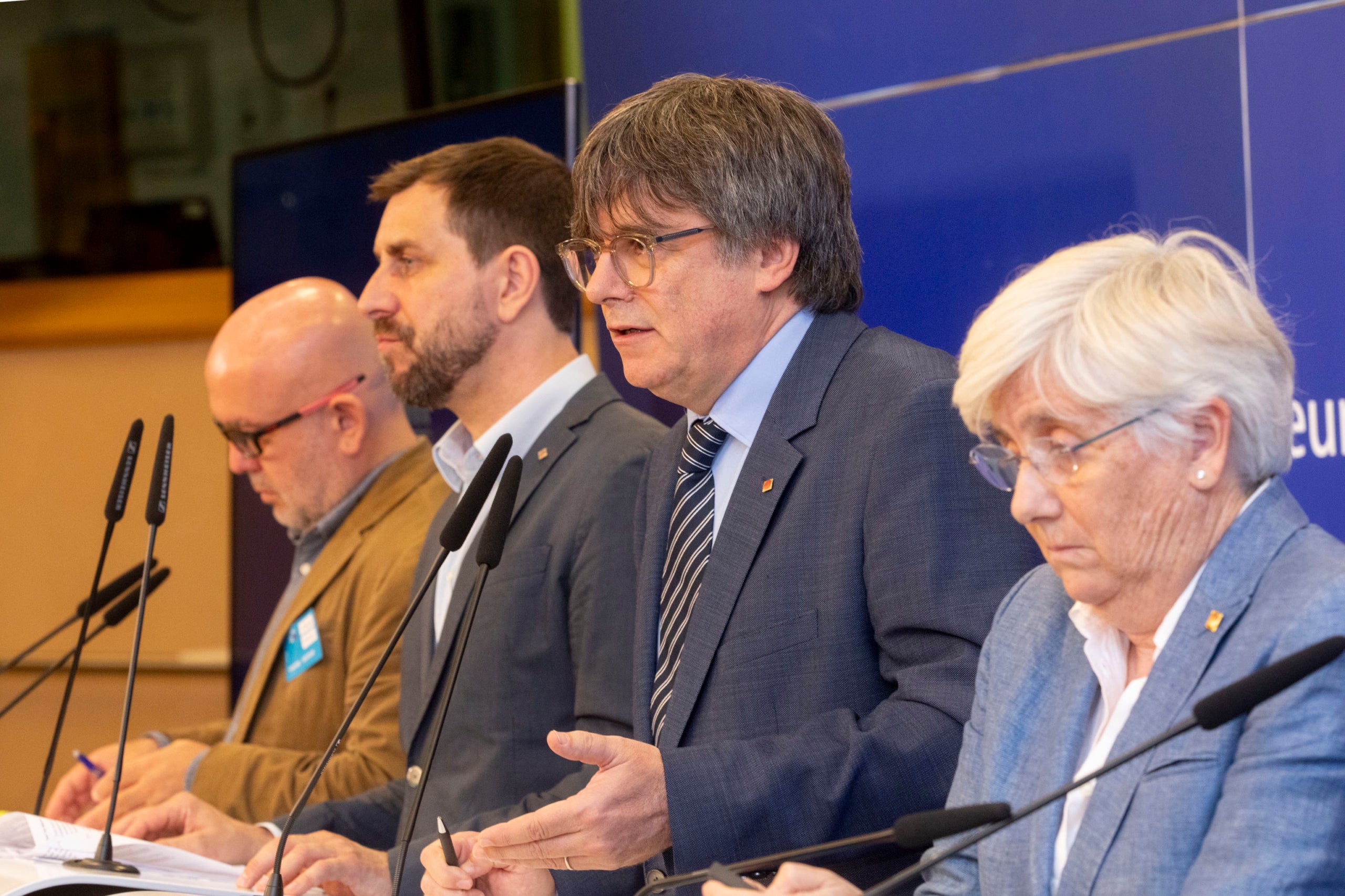 Gonzalo Boye, Toni Comín, Carles Puigdemont i Clara Ponsatí / Europa Press