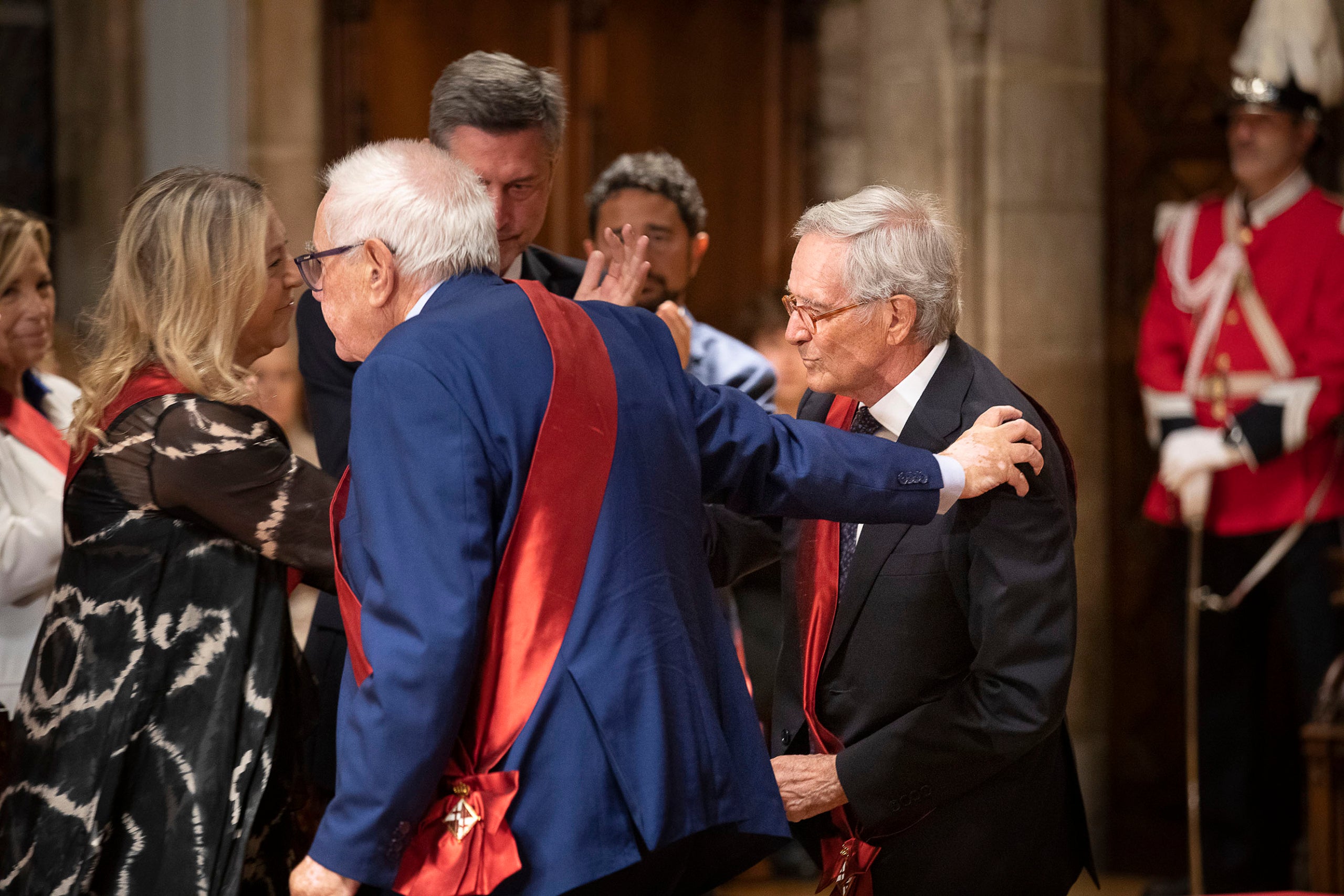 Ernest Maragall i Xavier Trias, que havien pactat un acord per fer alcalde el candidat de Junts a Barcelona, el 17 de juny, en el ple d'investidura en què es va escenificar l'operació per fer alcalde Jaume Collboni / Jordi Play