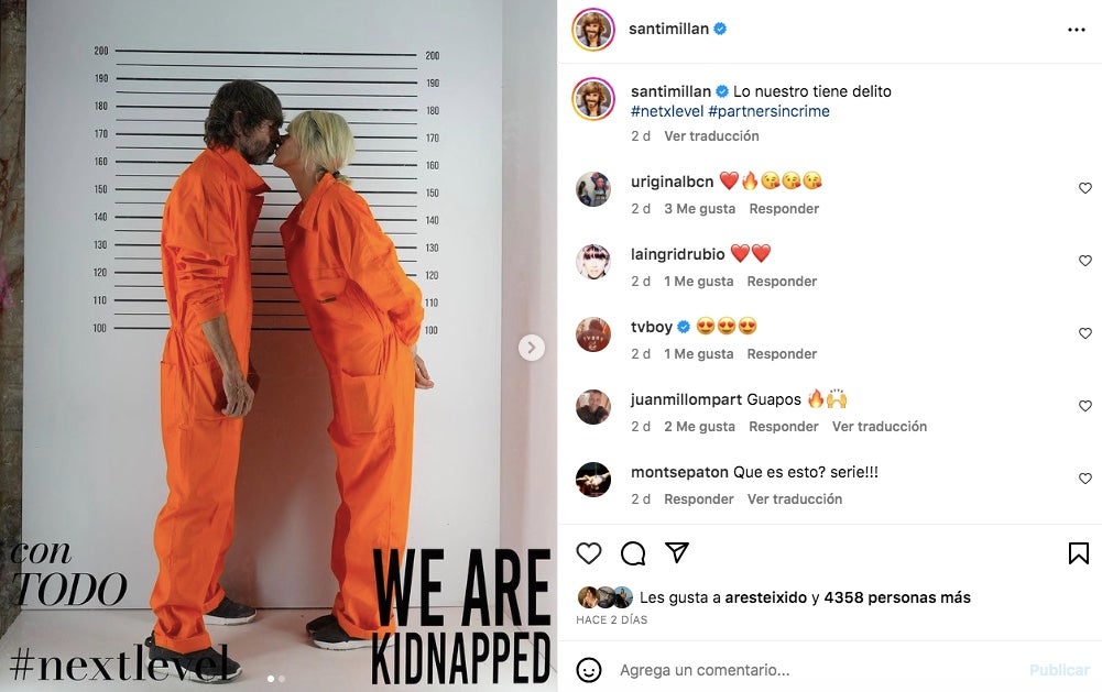 Santi Millán i la dona, a la boda d'Edurne - Instagram