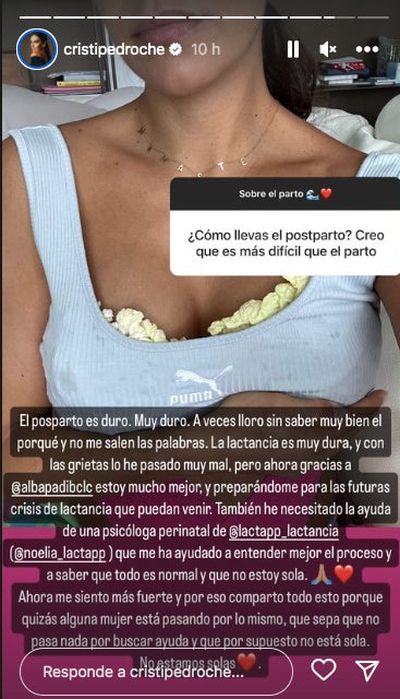 També ha donat detalls del postpart - Instagram