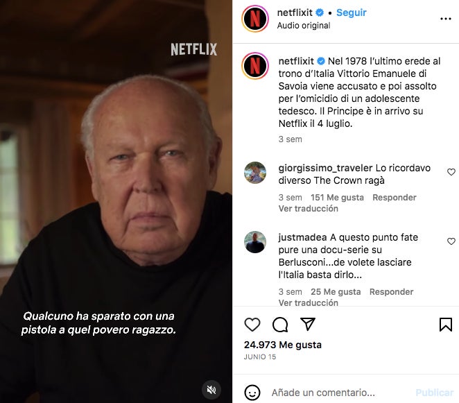 Vittorio Emanuele di Saboya habla de Joan Carles de Borbó - Instagram