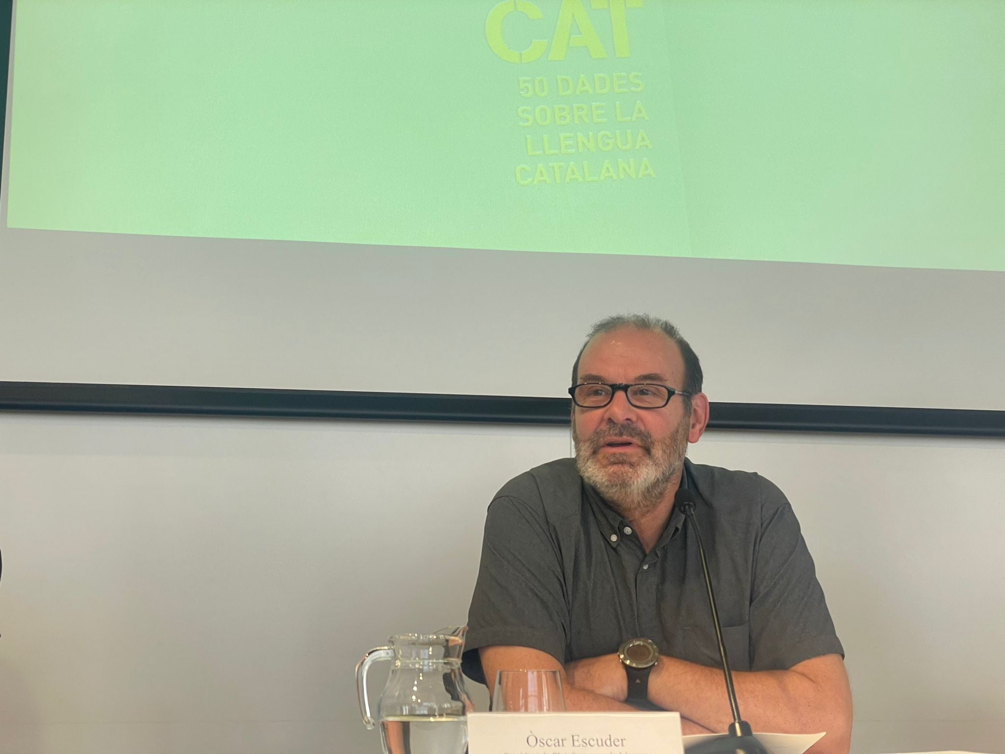El president de la Plataforma per la Llengua, Òscar Escuder / I.N