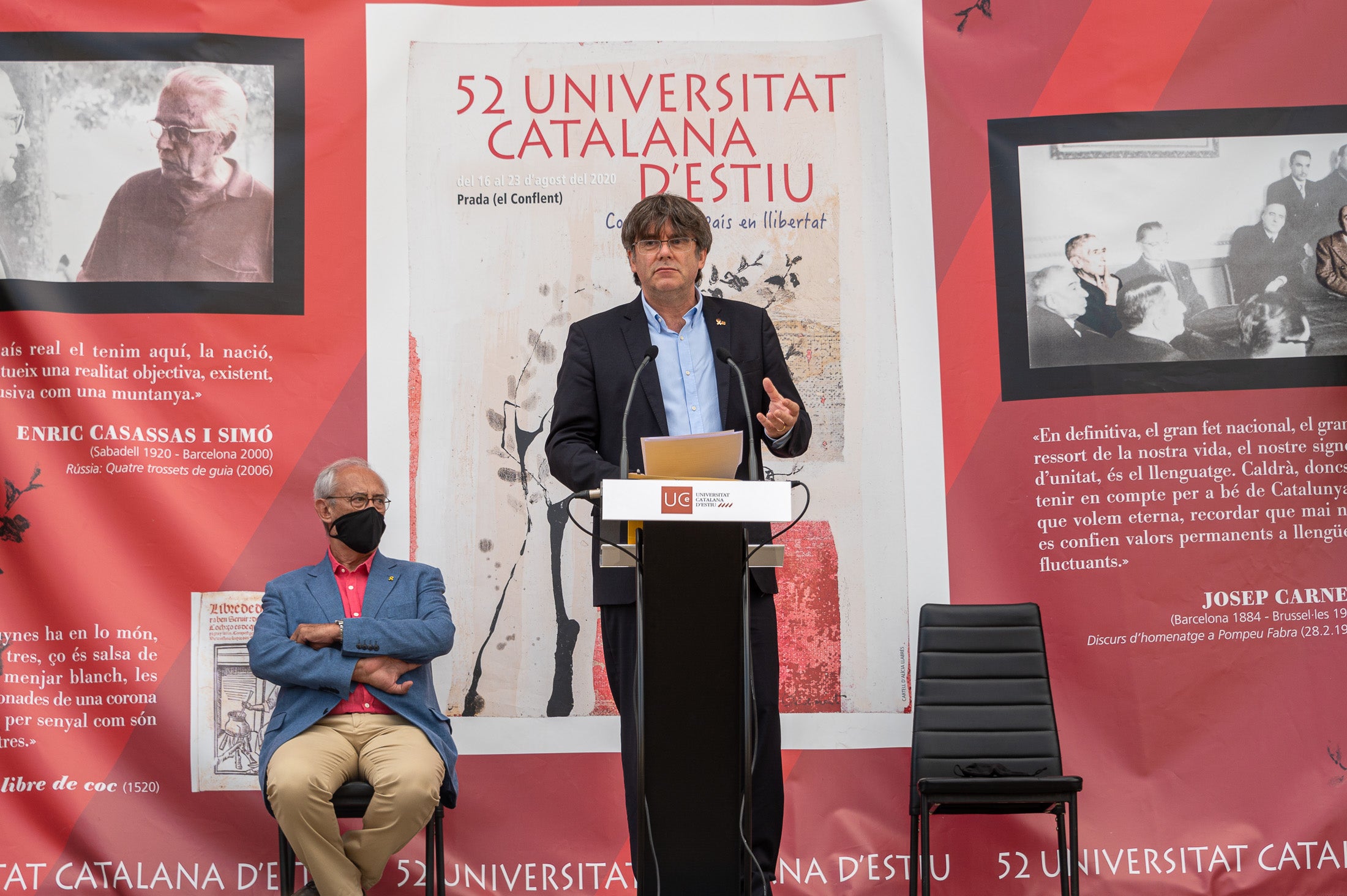 Carles Puigdemont, en un acte de la UCE l'any 2020/Josep Maria Montaner