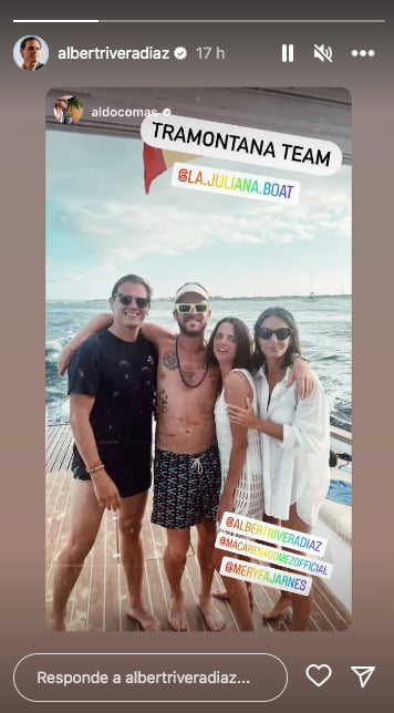 Albert Rivera, a Eivissa amb amics i una nova nòvia - Instagram