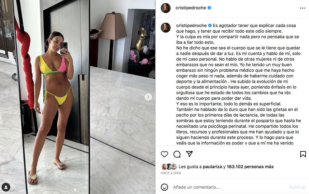 Cristina Pedroche, farta de les crítiques - Instagram