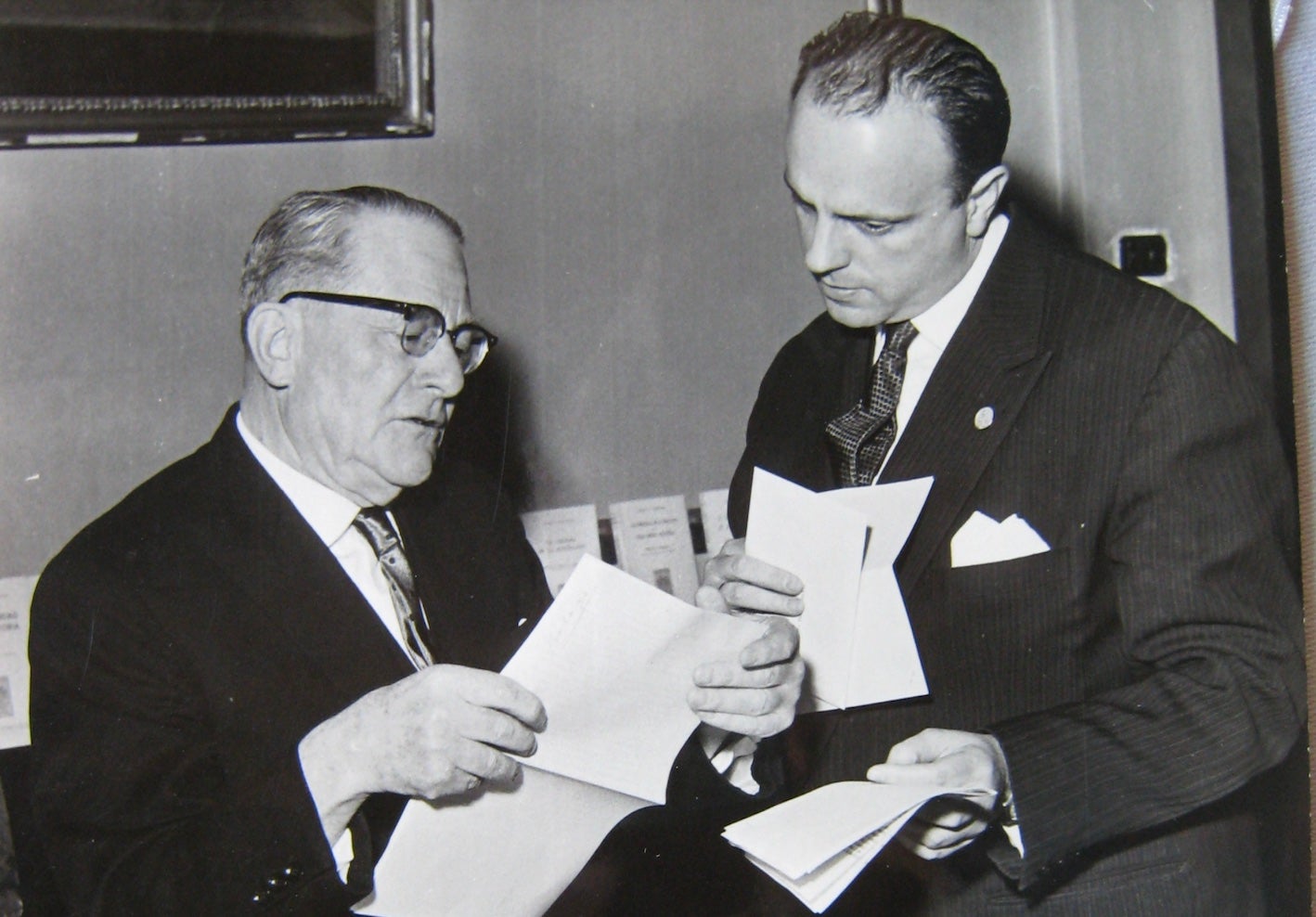 Carl Schmitt i Manuel Fraga Iribarne, en una imatge d'arxiu de la Fundació Smichtt/ Carl-schmitt.de