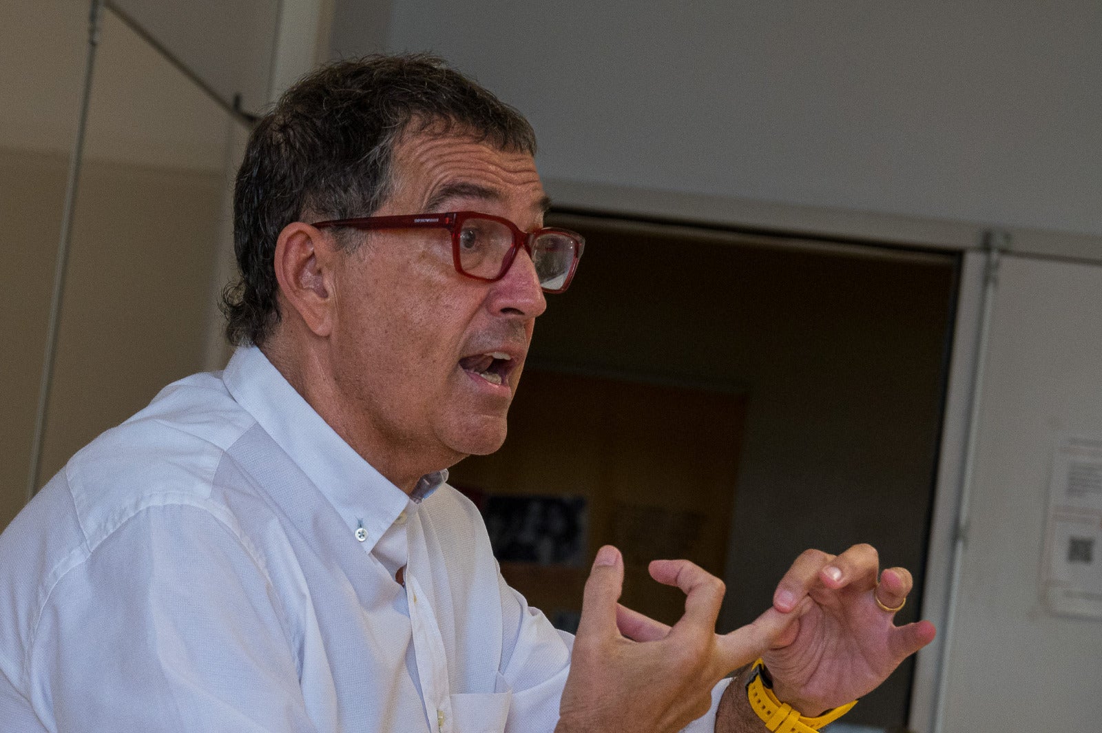 Jaume Alonso-Cuevillas, en un moment de la seva intervenció/Josep Maria Montaner