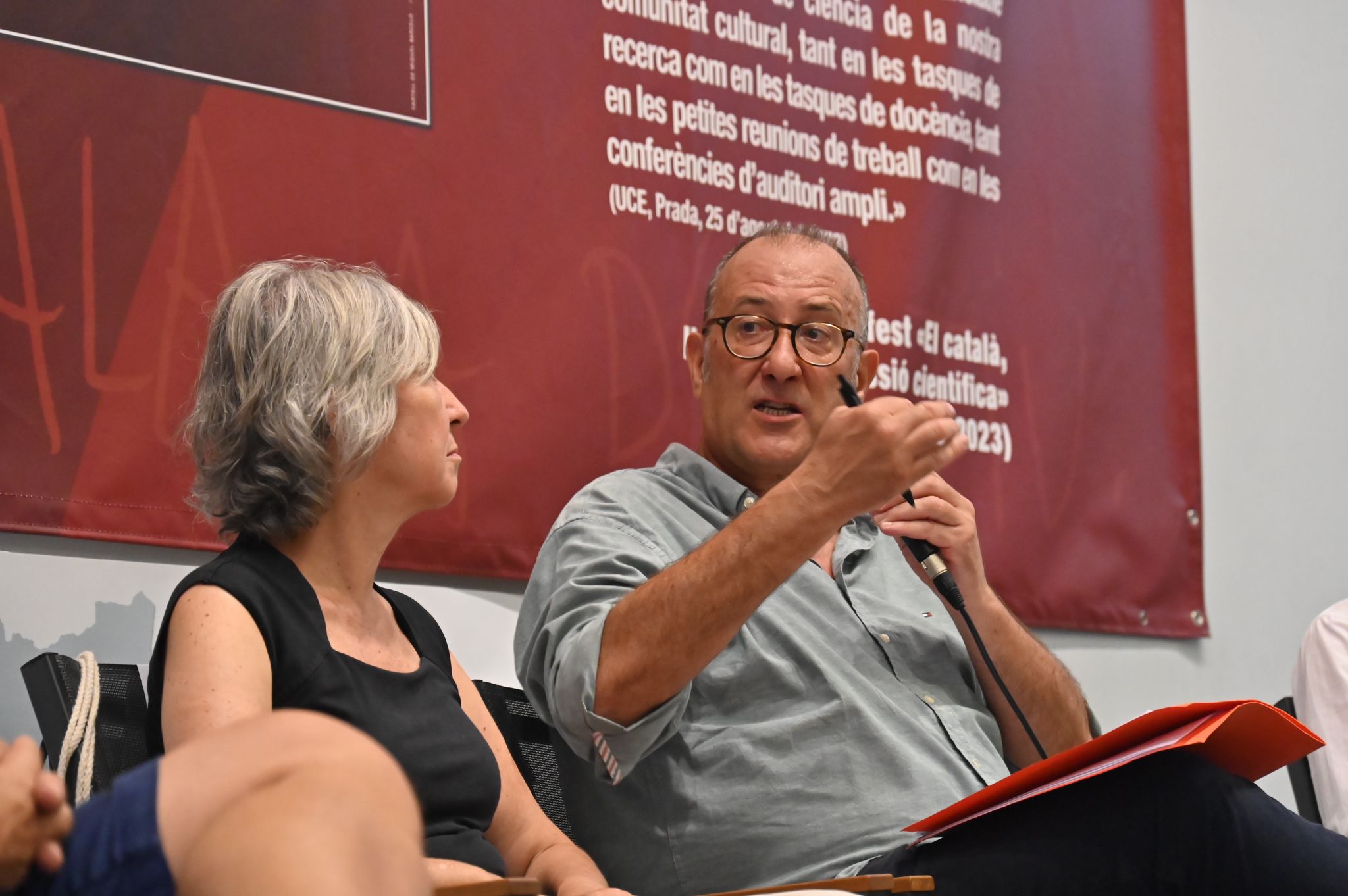 Dolors Feliu i Xavier Antich, en el debate de la UCE 2023/Josep Maria Montaner