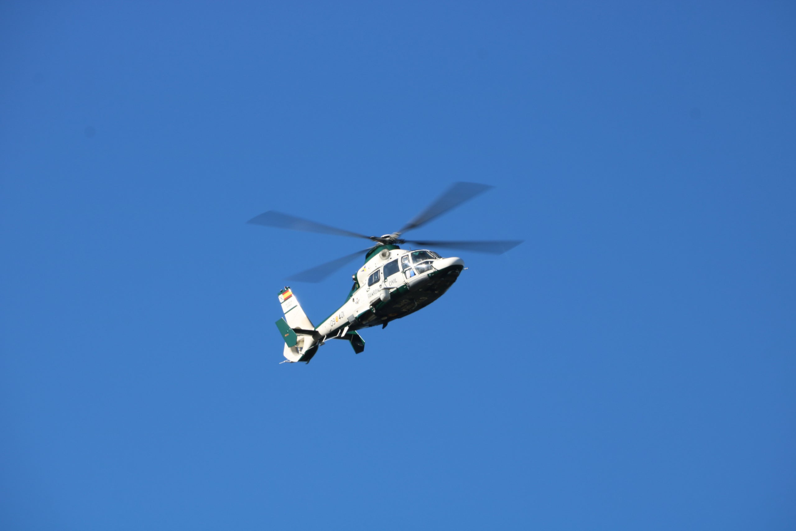 Primer pla de l'helicòpter de la Guàrdia Civil en una imatge d'arxiu / ACN