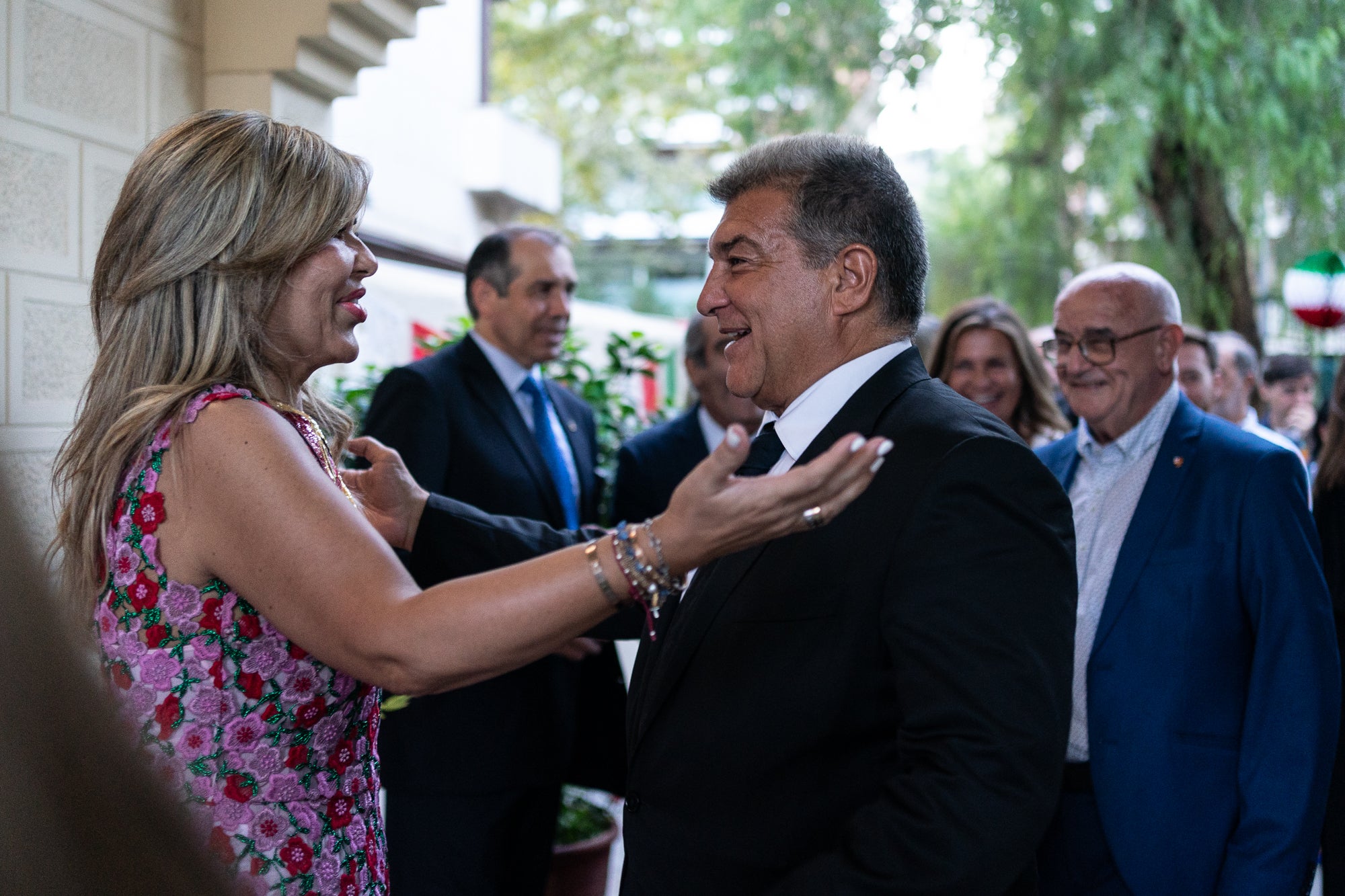 Joan Laporta i Claudia Pavlovich a la recepción oficial con motivo del día Nacional de México, Consolado de México en Barcelona 14.09.2023 / Mireia Comas