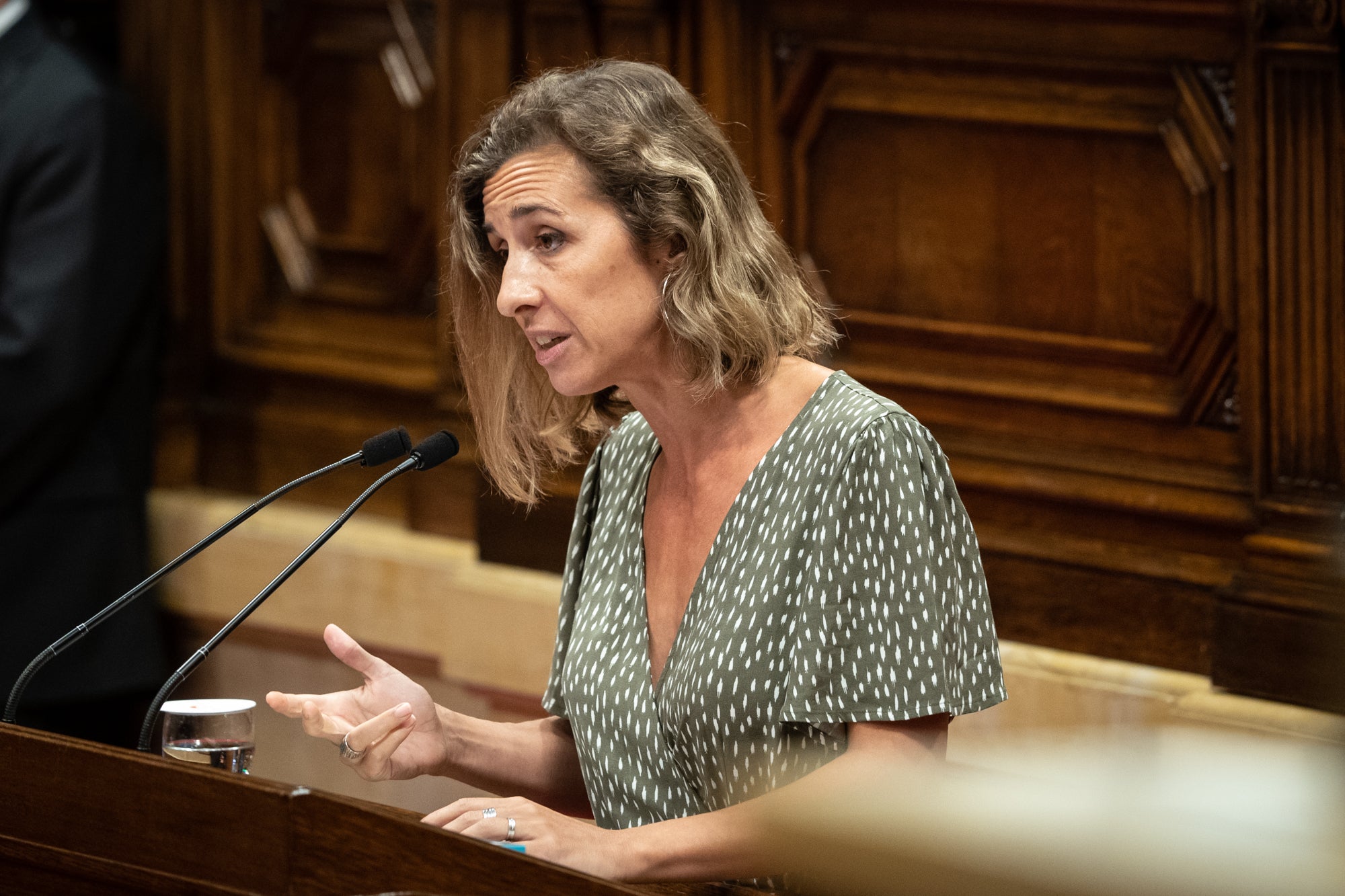 La cap de llista de la CUP per Barcelona, Laia Estrada, al Parlament / Mireia Comas