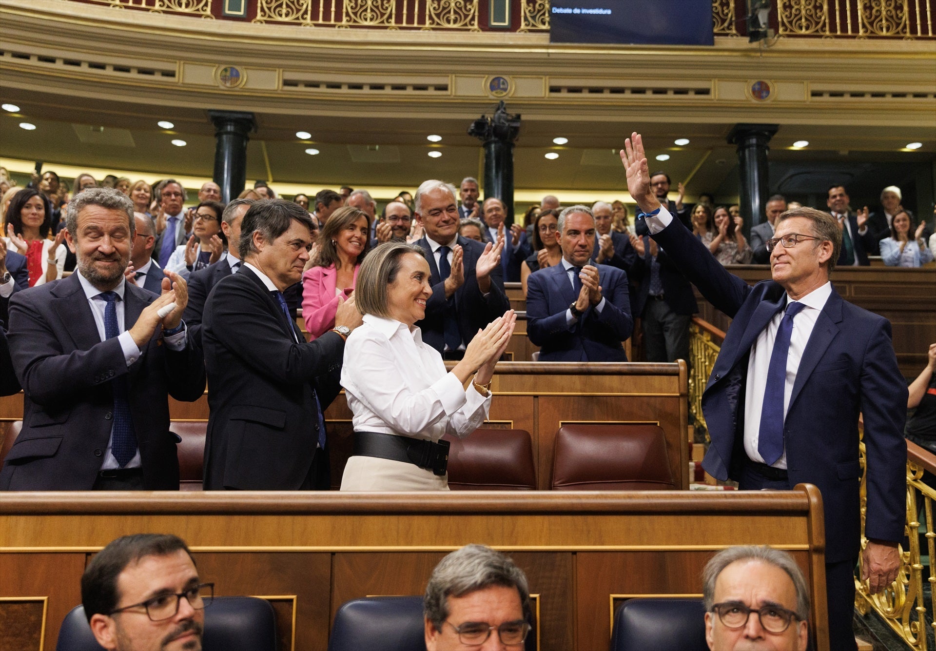 El líder del PP i candidat a la presidència del govern, Alberto Núñez Feijóo, a la sessió d'investidura / Europa Press