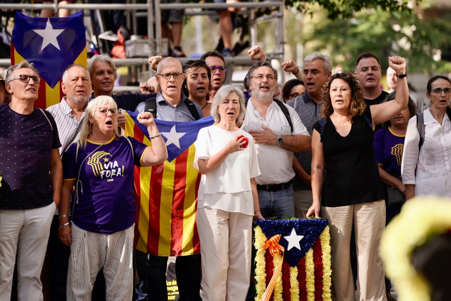 La delegació de l'ANC a l'ofrena al monument de Rafael Casanova / Mireia Comas