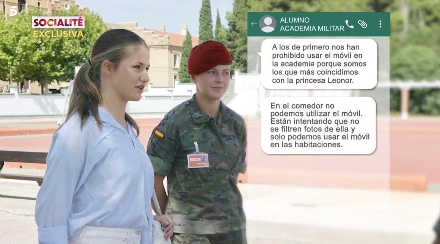 Les cadets de primer curs no poden fer fotografies a Elionor - Telecinco