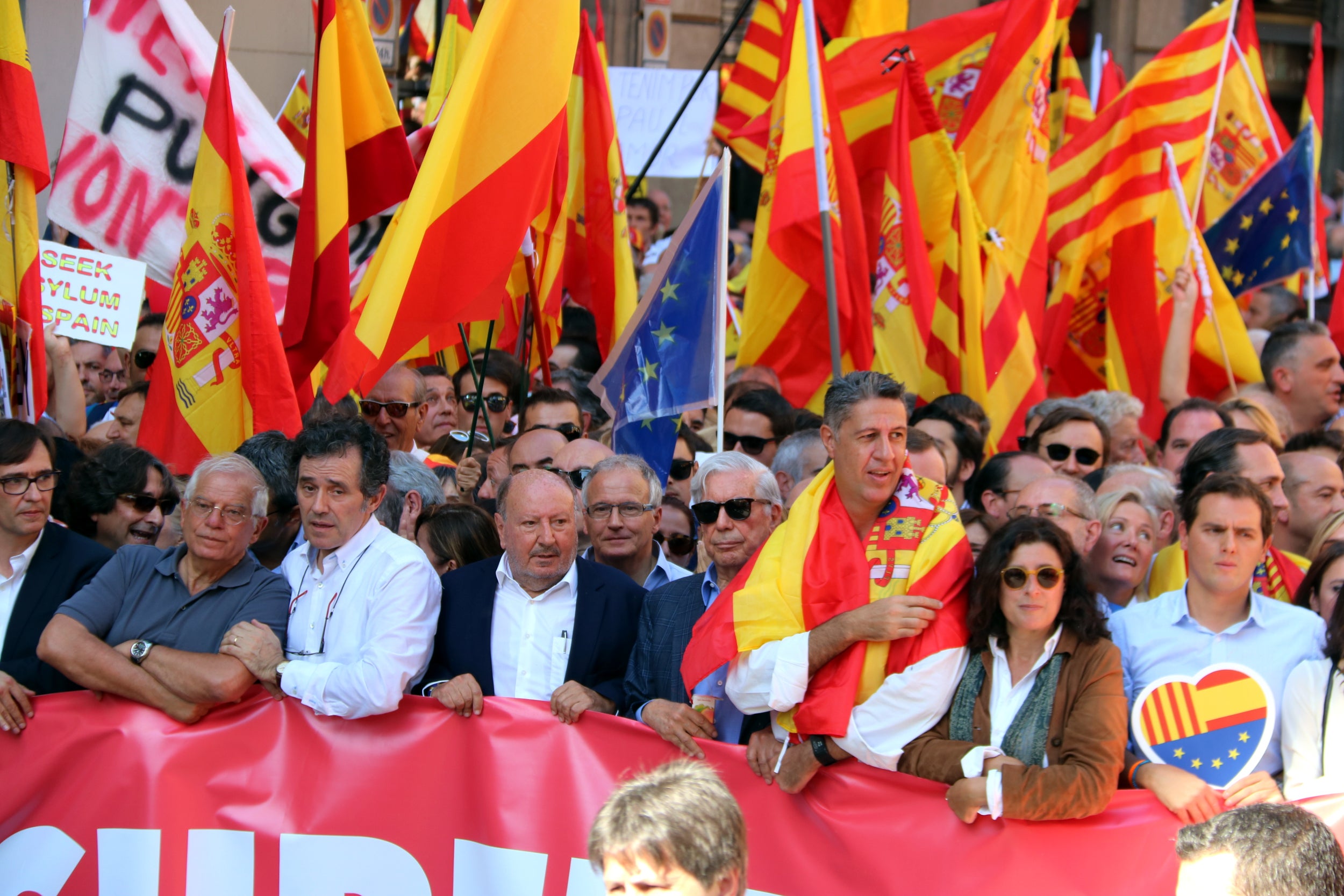 Capçalera de la manifestació del 8 d'octubre de 2017/El Món
