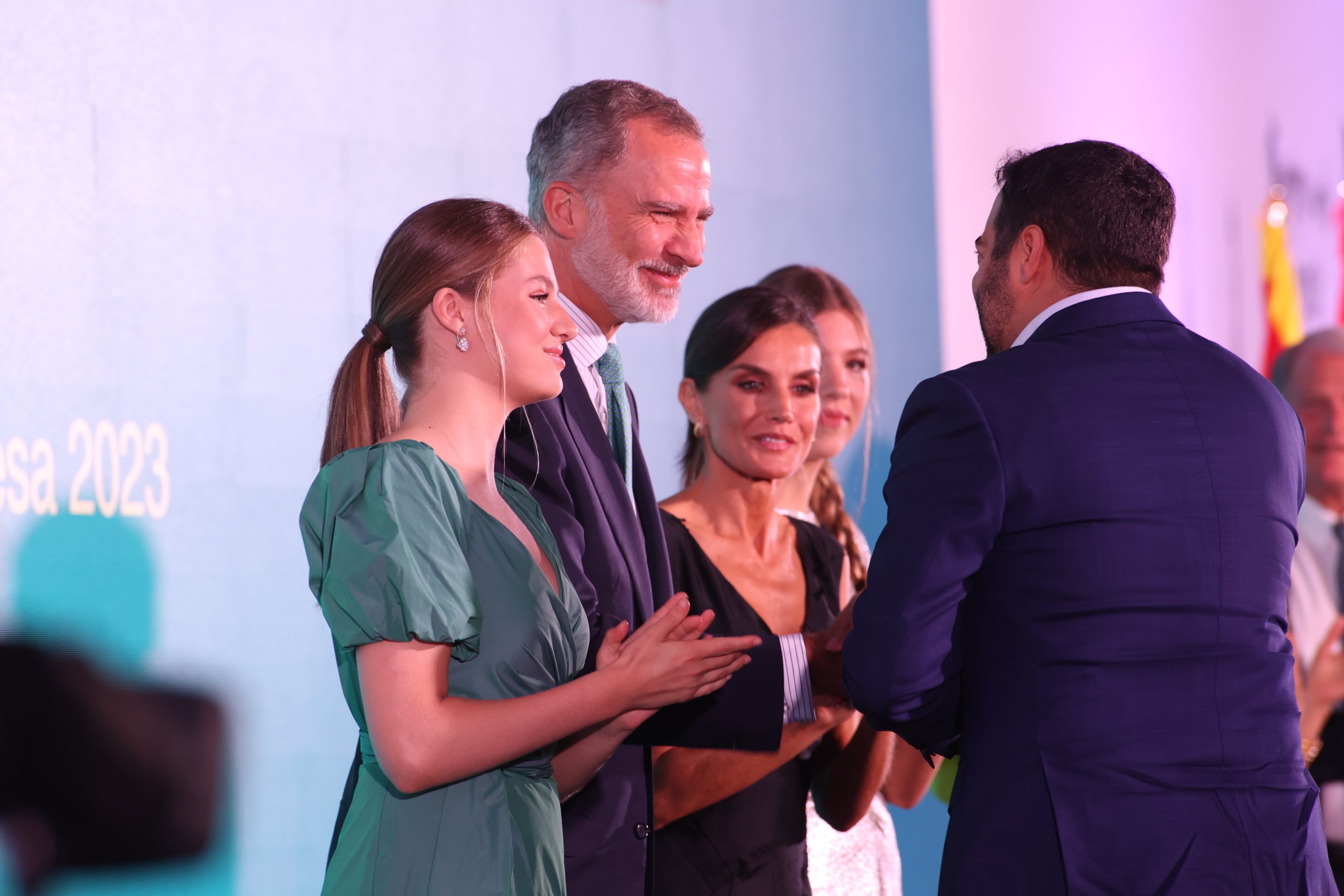 La família reial espanyola durant l'entrega de premis de la Fundació Princesa de Girona / ACN