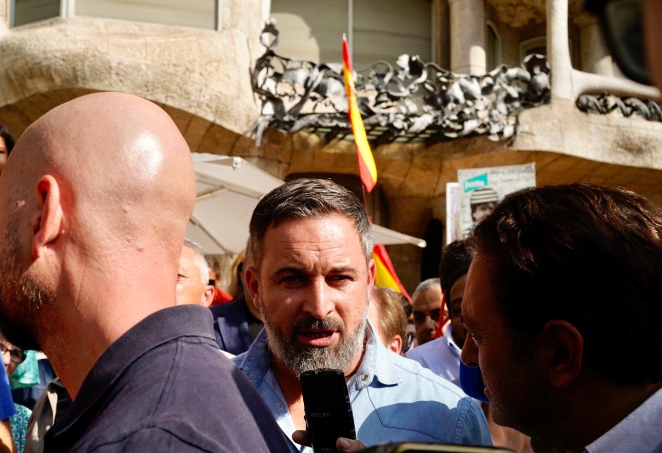 Santiago Abascal a la manifestación españolista del 8 de octubre en Barcelona / Mireia Comas