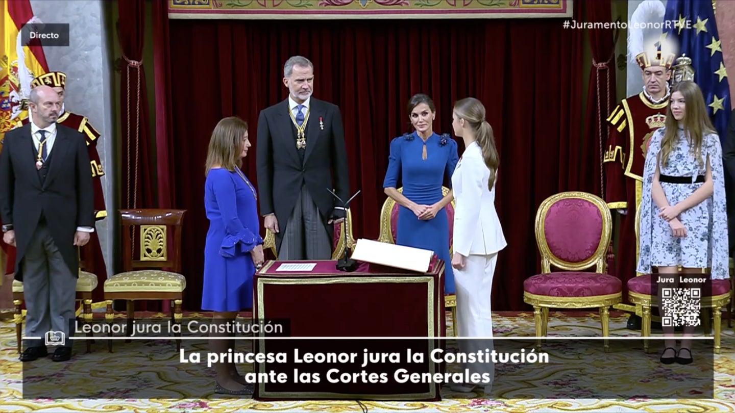 Elionor jura fidelitat al seu pare - TVE