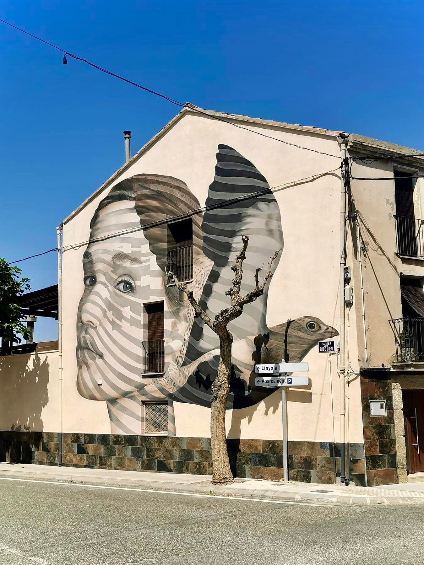 Imatge d'un dels murals de Penelles / Twitter