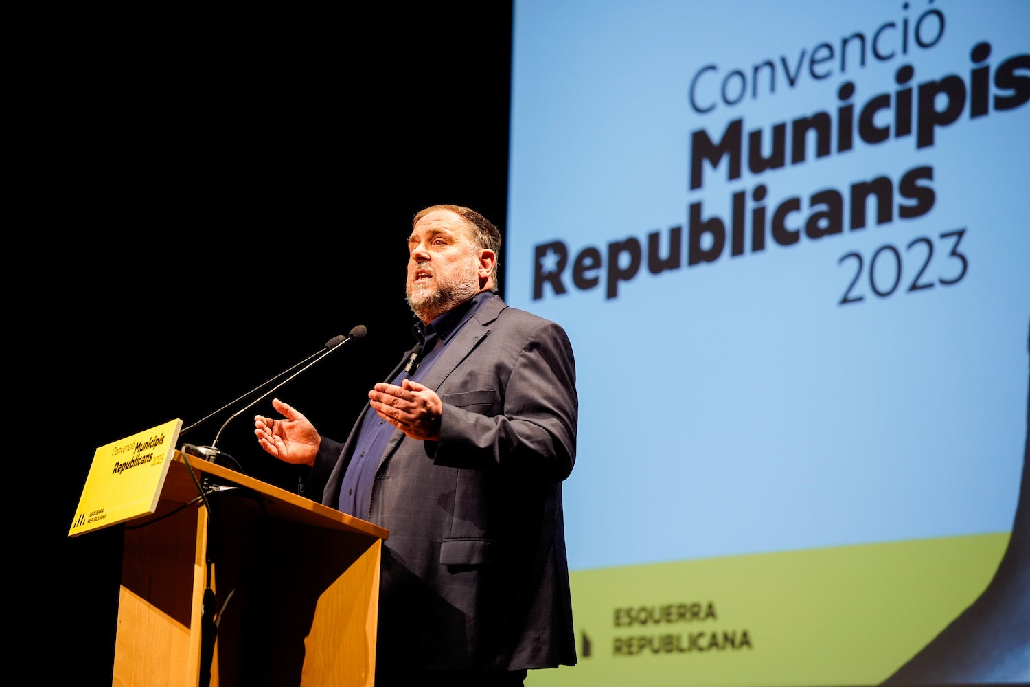 El president d'ERC, Oriol Junqueras, a la Convenció de Municipis Republicans / Gerard Magrinyà - Esquerra
