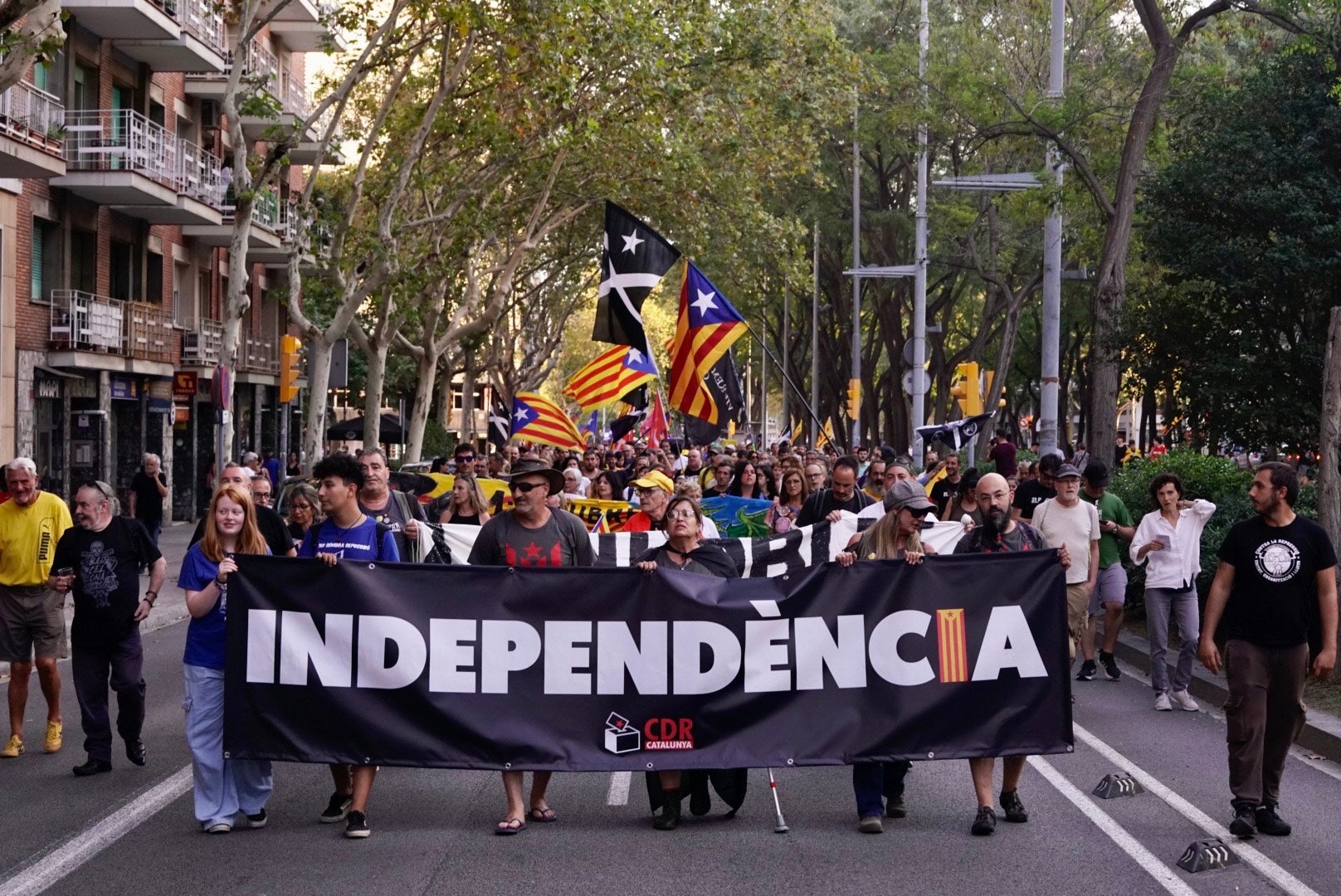 Manifestación por la conmemoración del 1-O en Barcelona / Mireia Comas