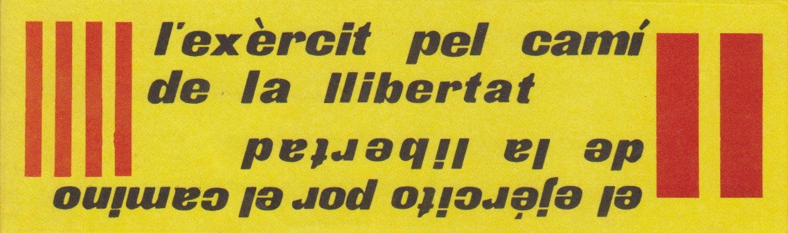 Un adhesiu en suport de la UMD de l'arxiu de documents i cartells polítics de la UAB