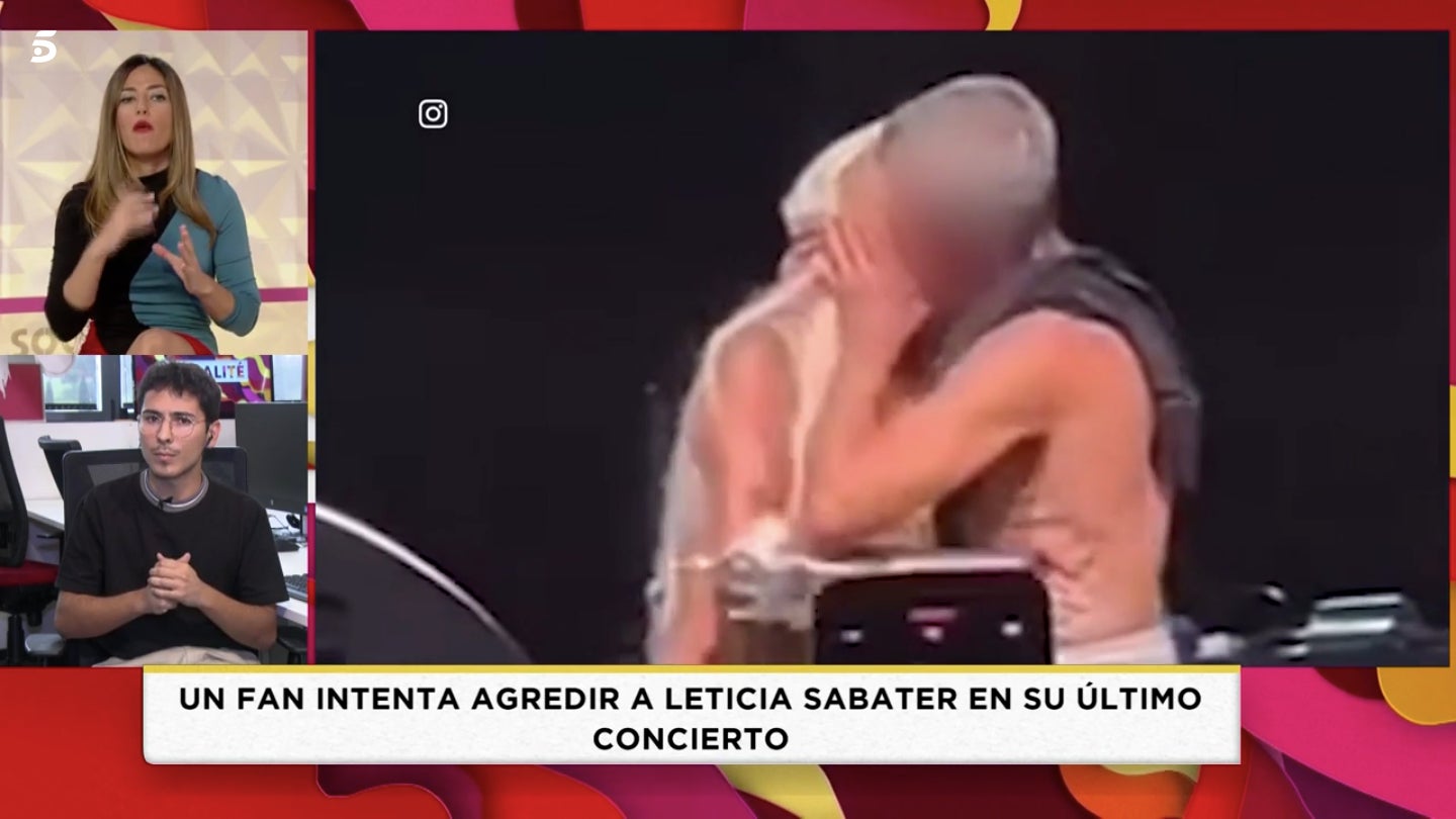 Un fan de Letícia se sobrepasa en directo - Telecinco