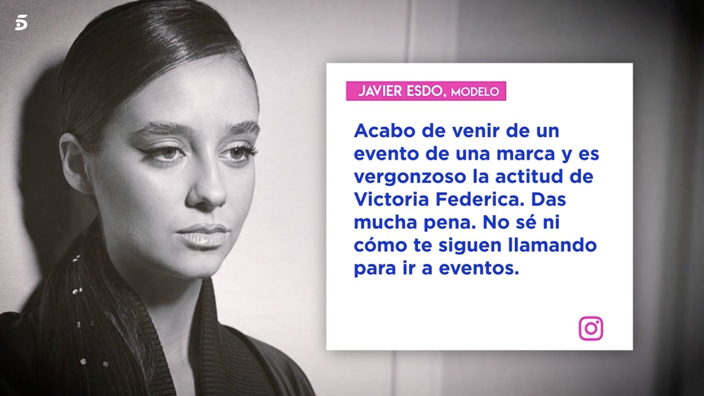 Un model critica Victoria Federica - Telecinco