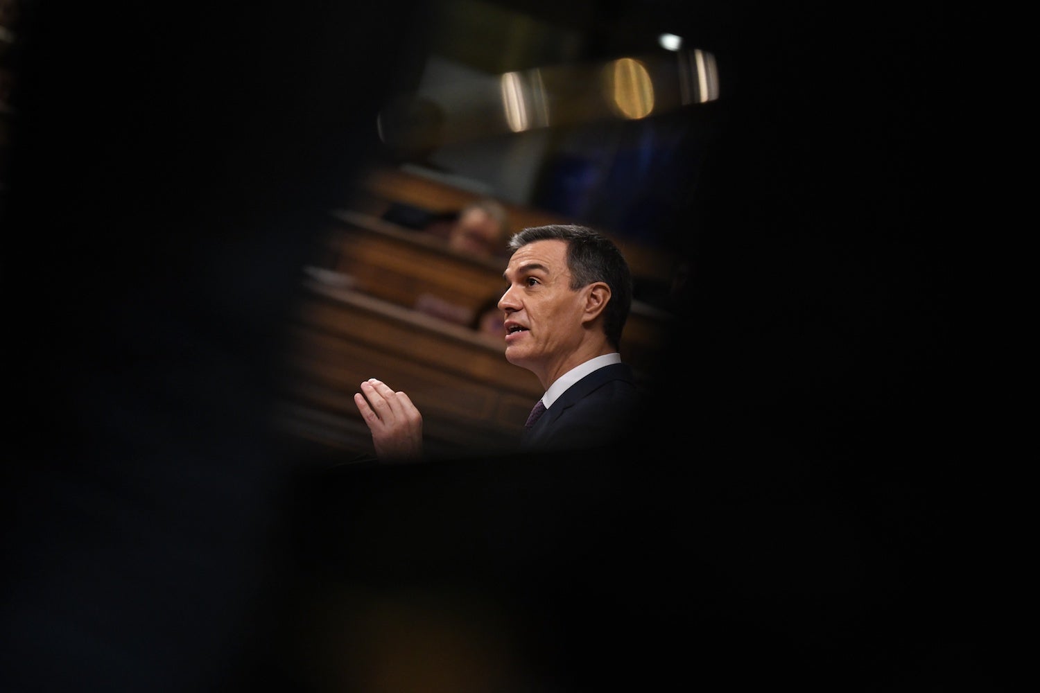 El president del Govern en funcions i candidat a la reelecció, Pedro Sánchez, intervé durant la segona sessió del debat d'investidura / Fernando Sánchez / Europa Press