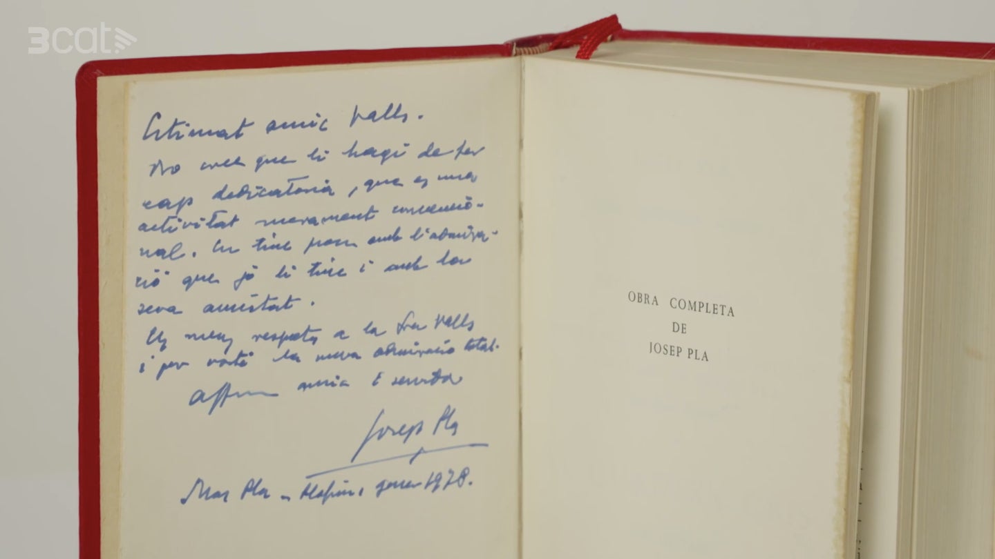 Josep Pla va dedicar un llibre al gestor d'un hotel - TV3