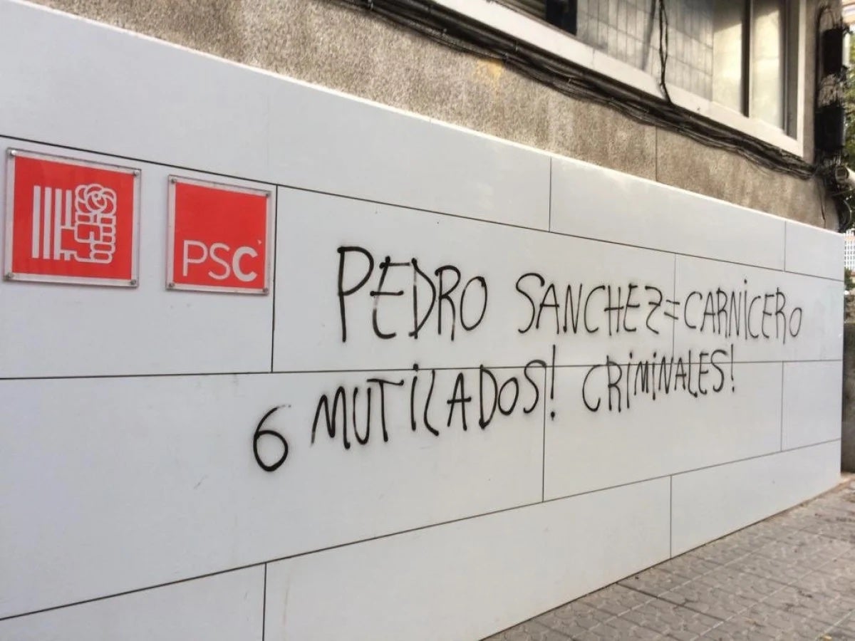 Pintades a la seu del PSC de Tarragona/PSC Tarragona