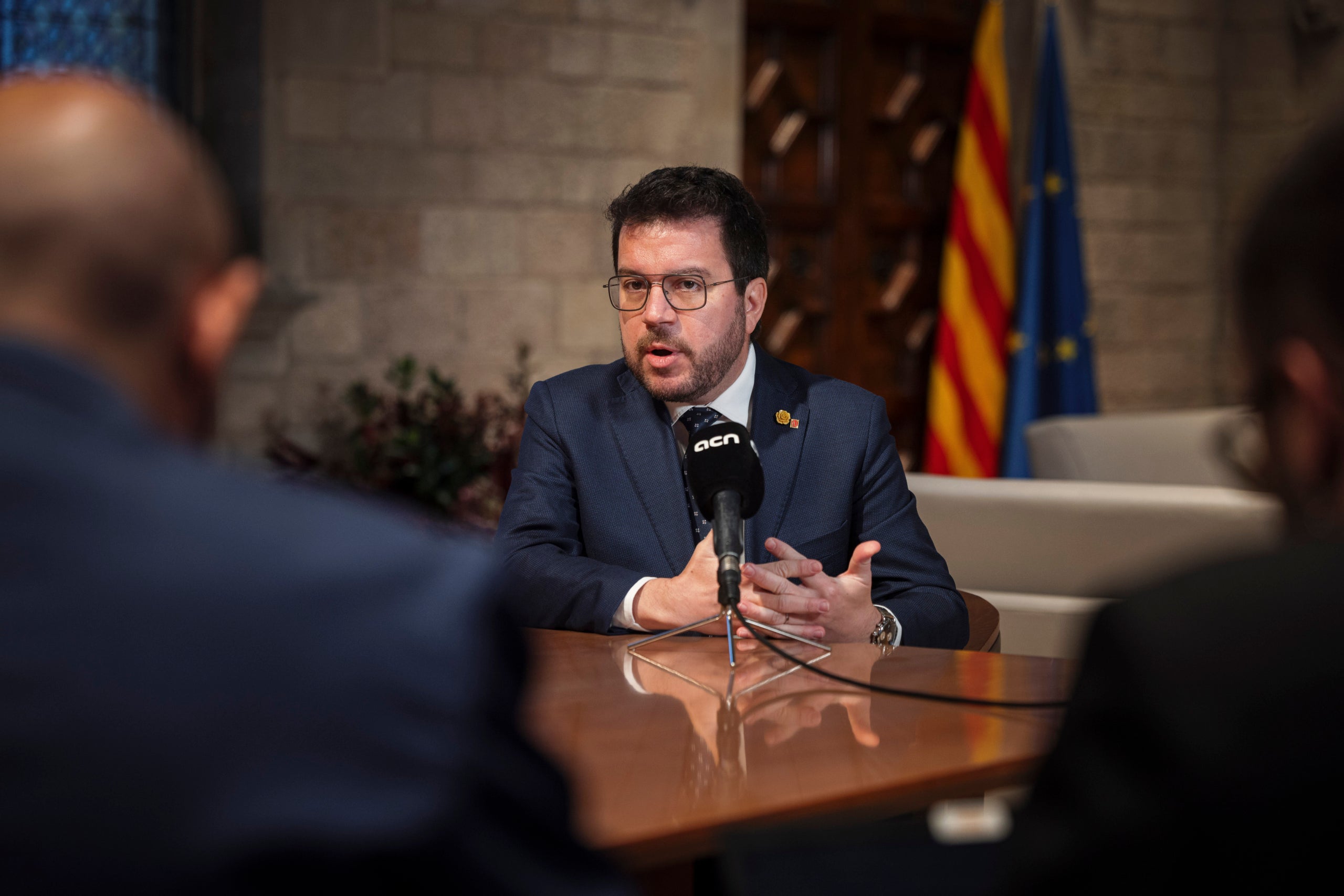 El president de la Generalitat, Pere Aragonès, al Palau de la Generalitat / ACN