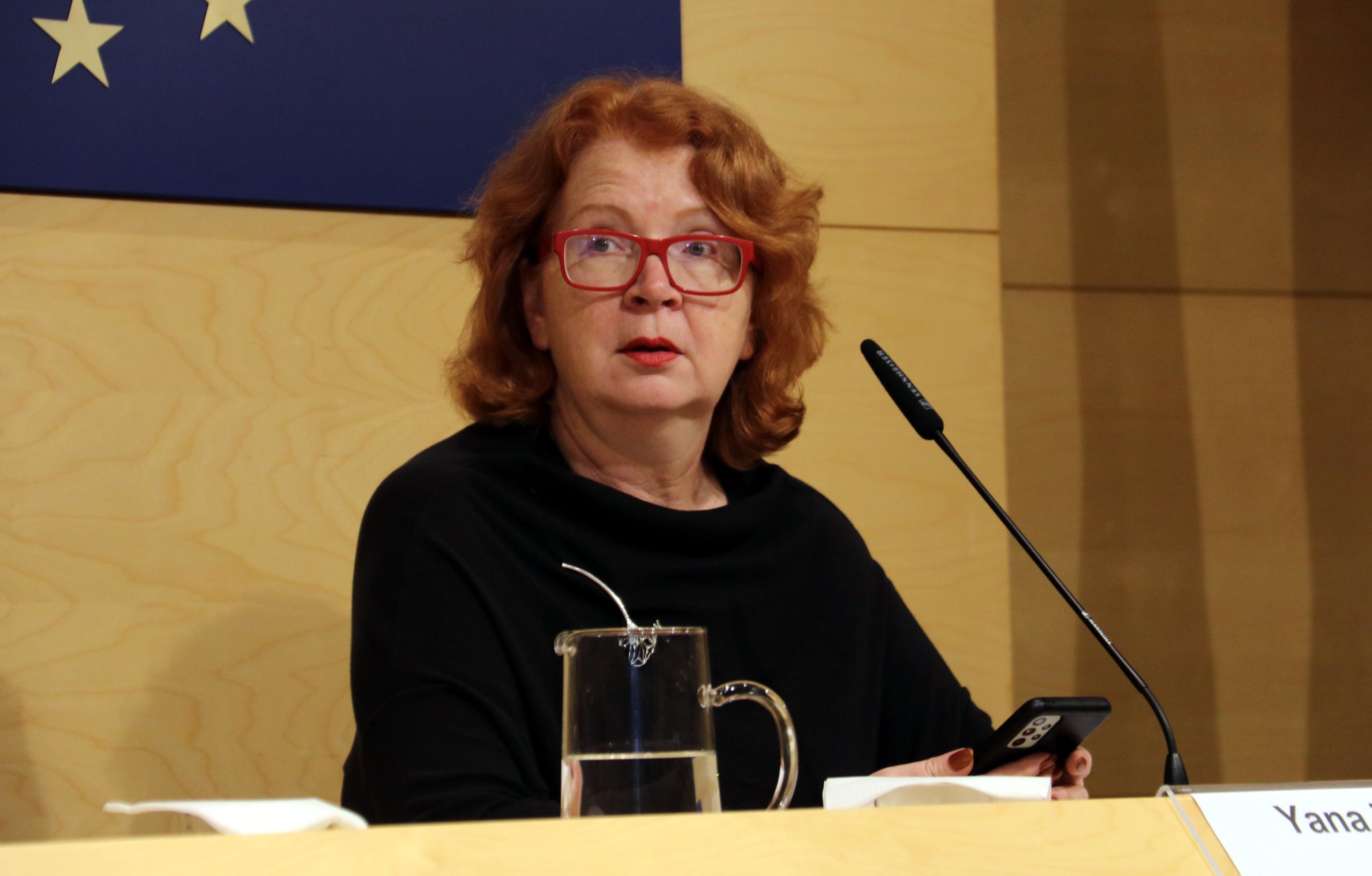 La presidenta de la delegación de eurodiputados contra la inmersión desplazada a Barcelona y vicepresidenta de la Comisión de Peticiones del Parlamento Europeo, Yana Toom / ACN