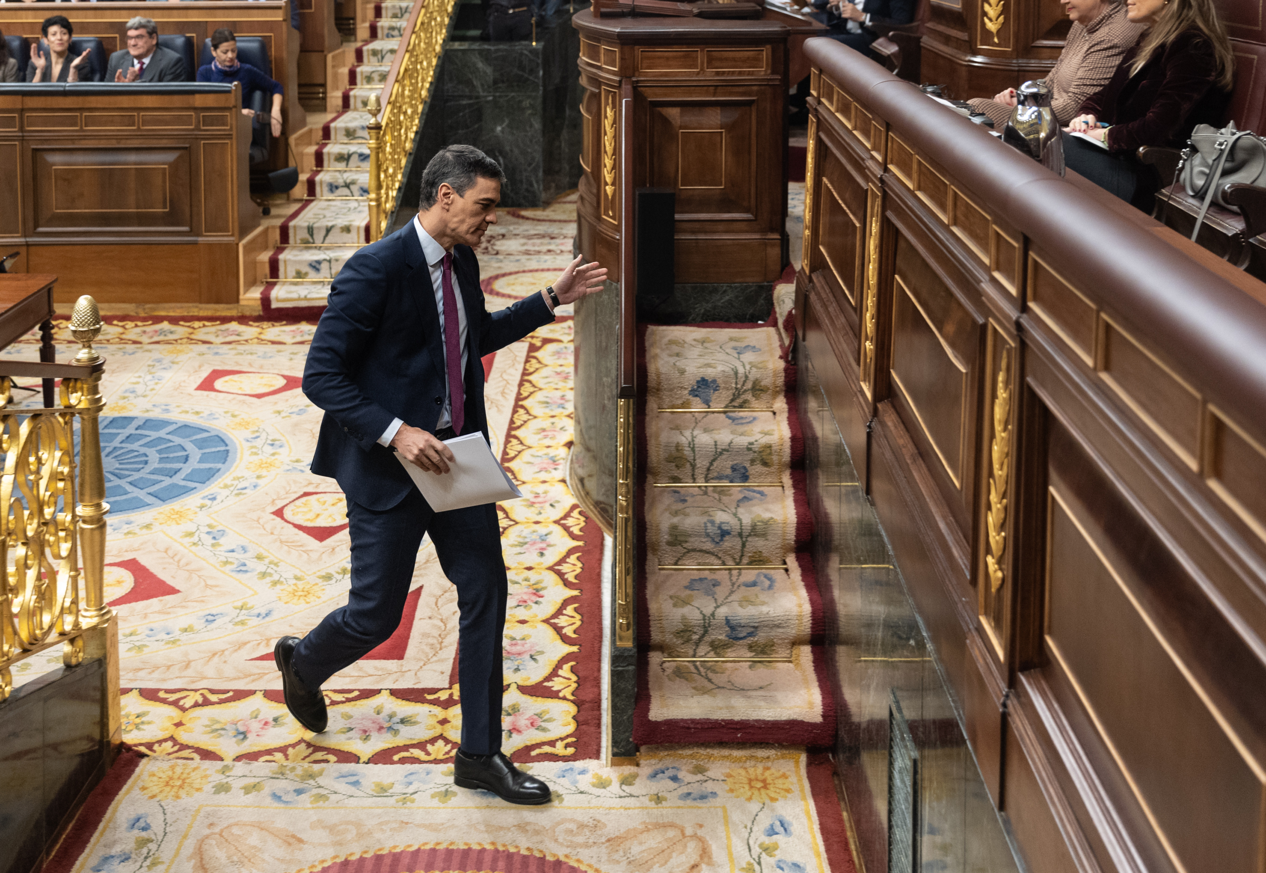 El president del Govern, Pedro Sánchez, intervé durant un ple en el Congrés dels Diputats, a 20 de desembre de 2023, a Madrid / EP