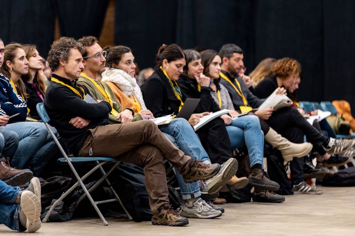 Una imagen del plenario de la asamblea de la CUP de este sábado a Girona en el marco del Proceso de Garbí/CUP