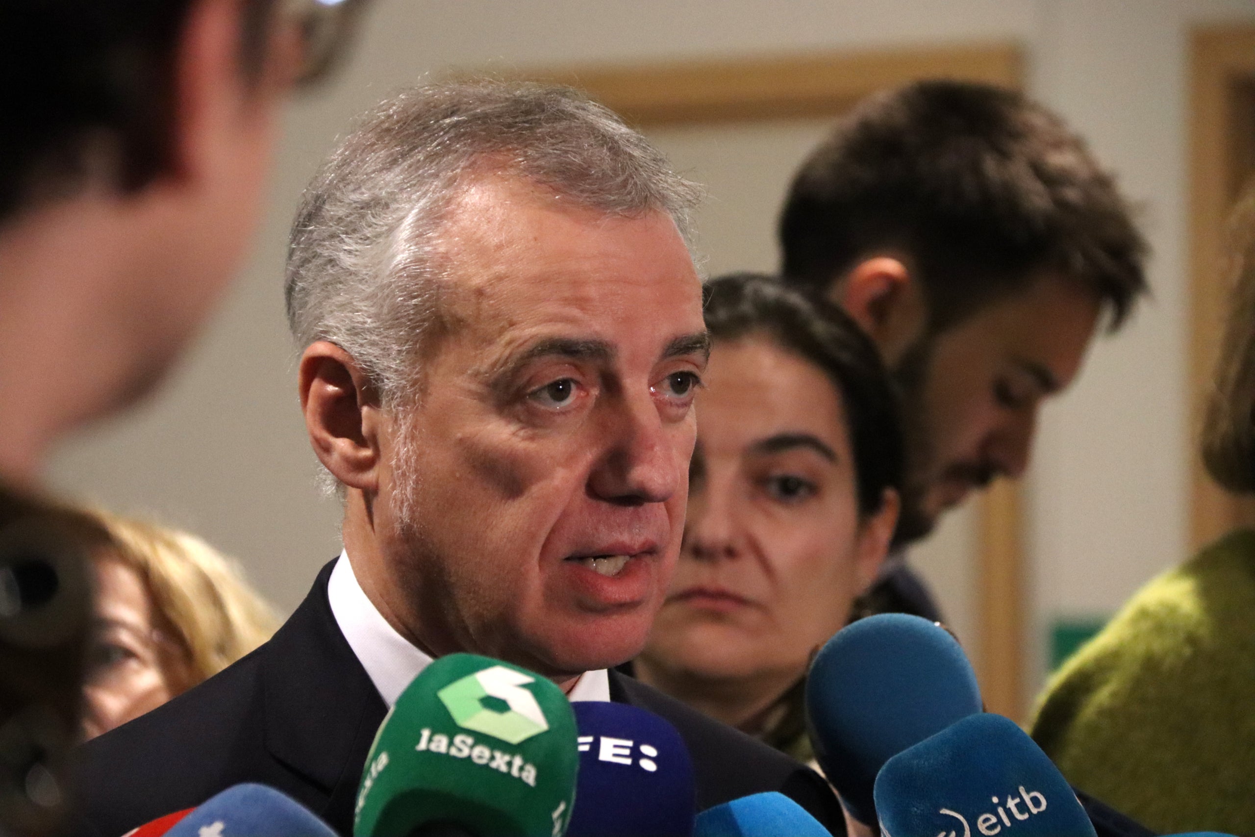 El lehendakari Íñigo Urkullu en una atenció als mitjans / ACN