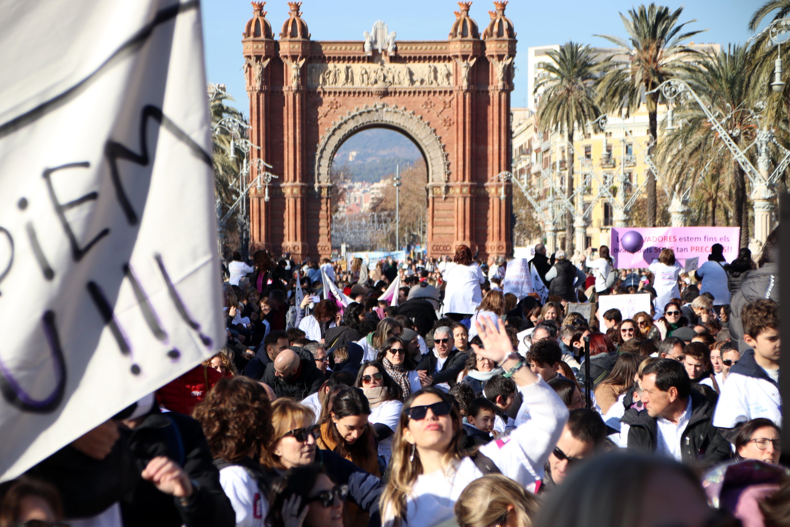 Imatge d'una de les manifestacions convocades per les infermeres a Barcelona / ACN