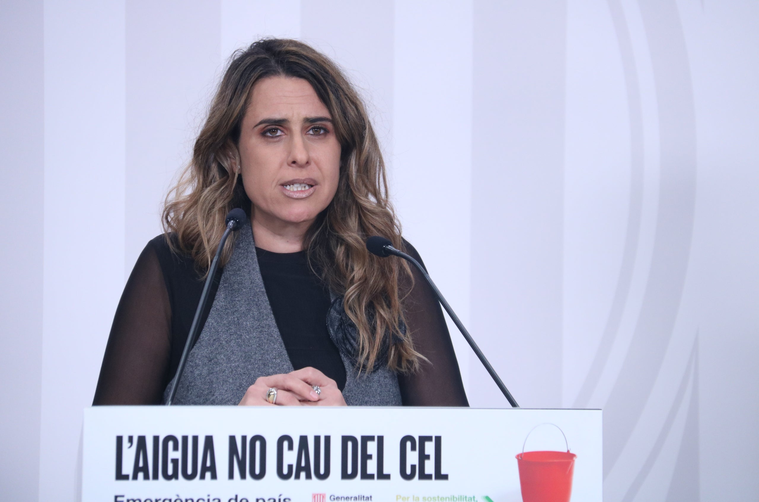 Patrícia Plaja durant una roda de premsa | Gerard Artigas (ACN)